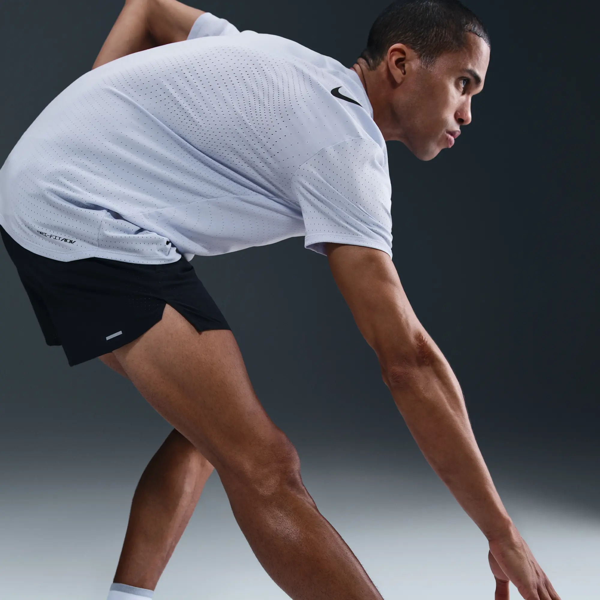 Nike AeroSwift Men's Dri-FIT ADV Short-Sleeve Running Top - Grey - Polyester