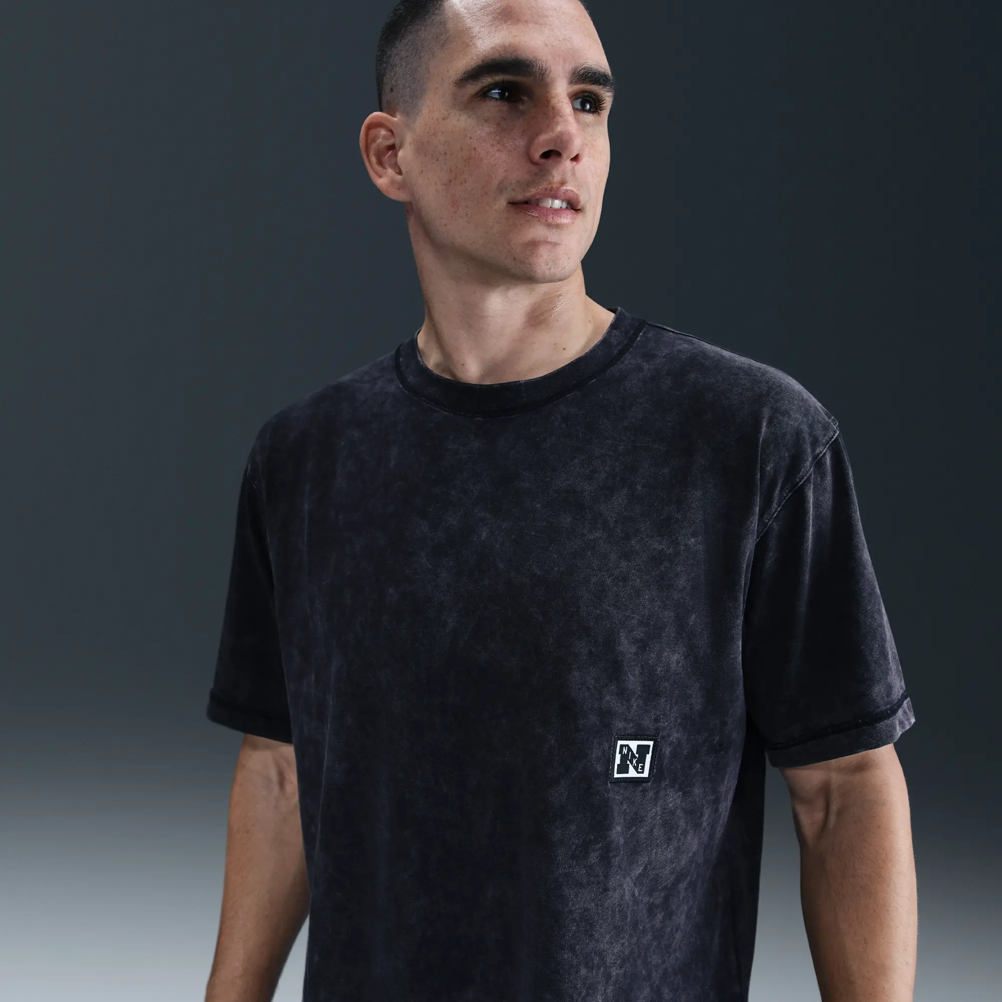 Nike Gym Heritage Men's Dri-FIT Short-Sleeve Training Top - Black - Cotton/Polyester