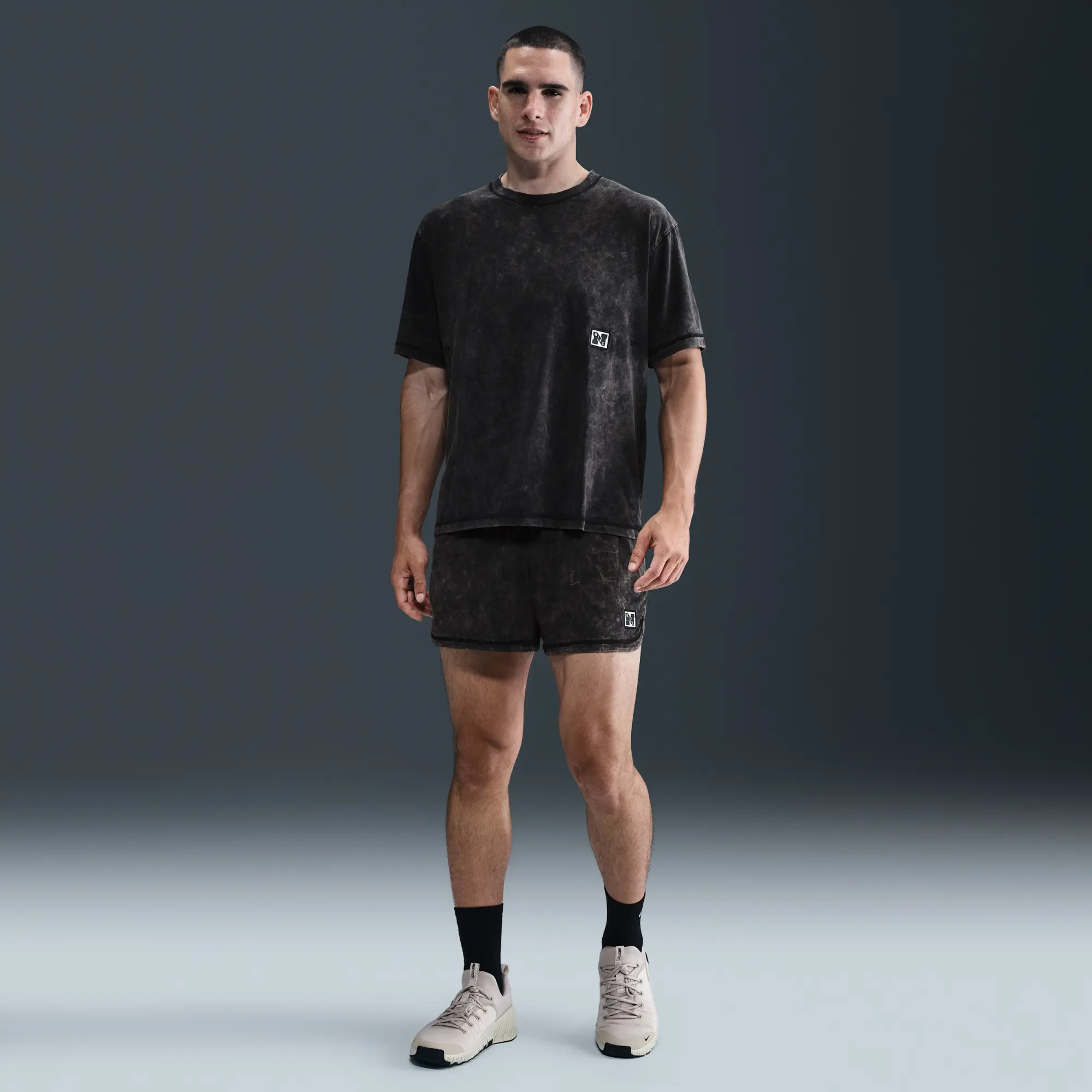 Nike Gym Heritage Men's Dri-FIT Short-Sleeve Training Top - Black - Cotton/Polyester