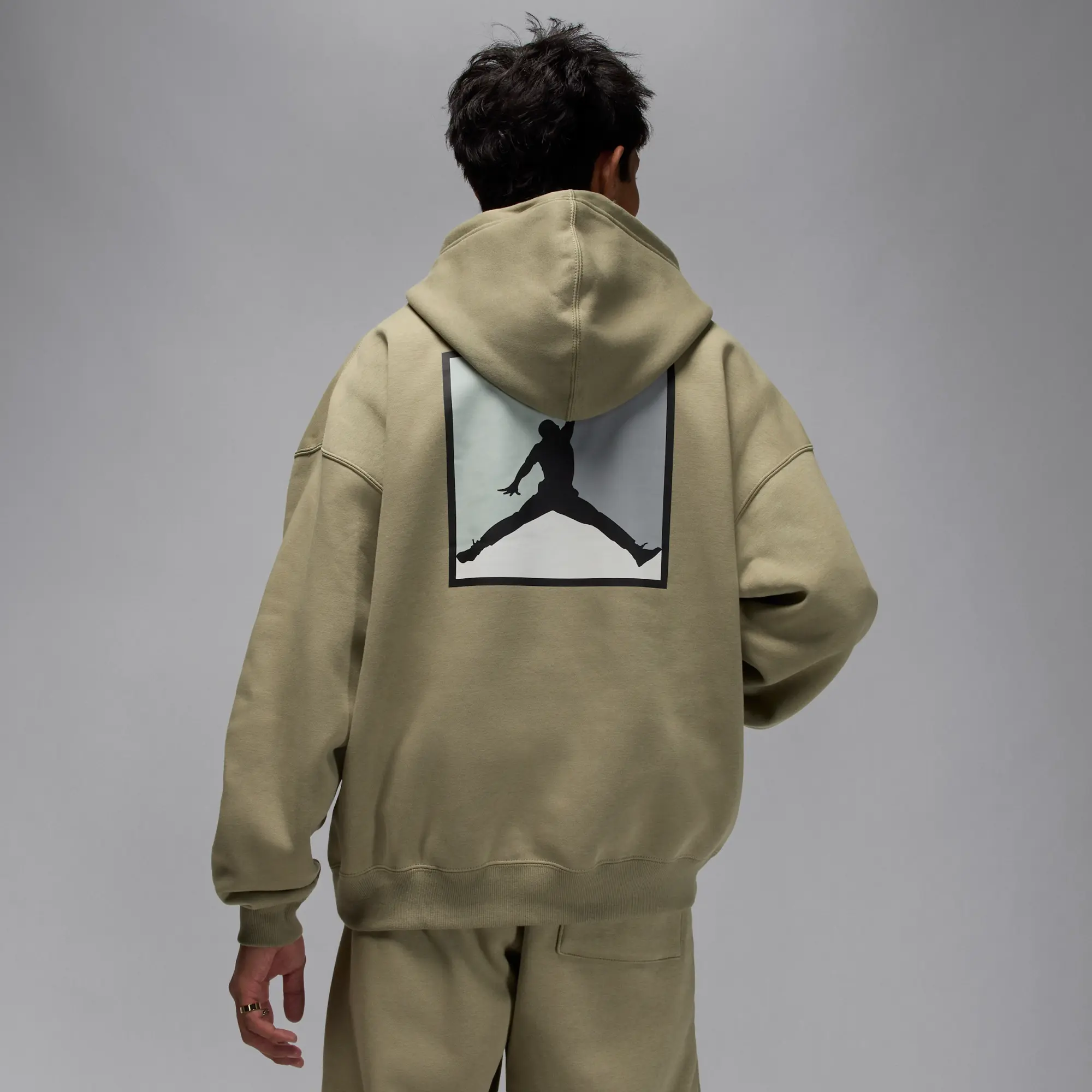 Nike Jordan Brooklyn Fleece Men's Graphic Pullover Hoodie - Brown - Cotton/Polyester