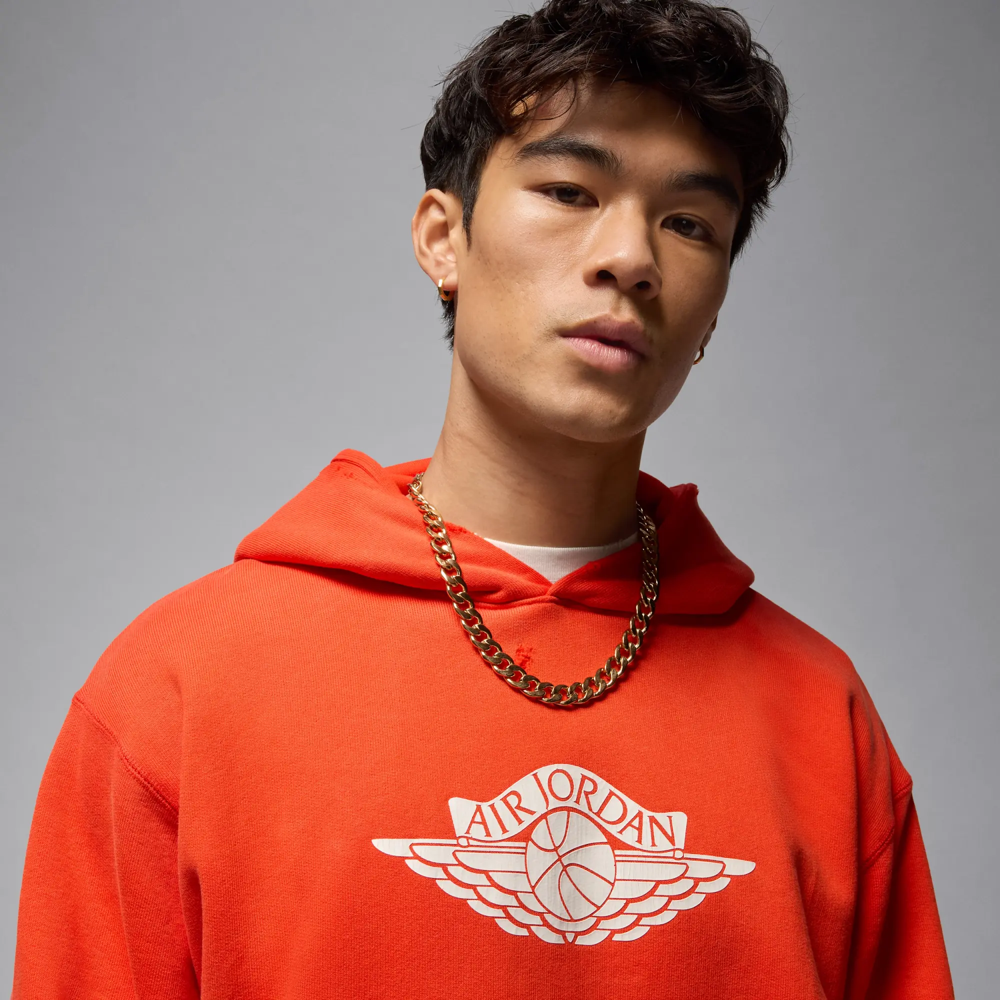 Nike Jordan Rare Air Men's Fleece Pullover Hoodie - Red - Cotton