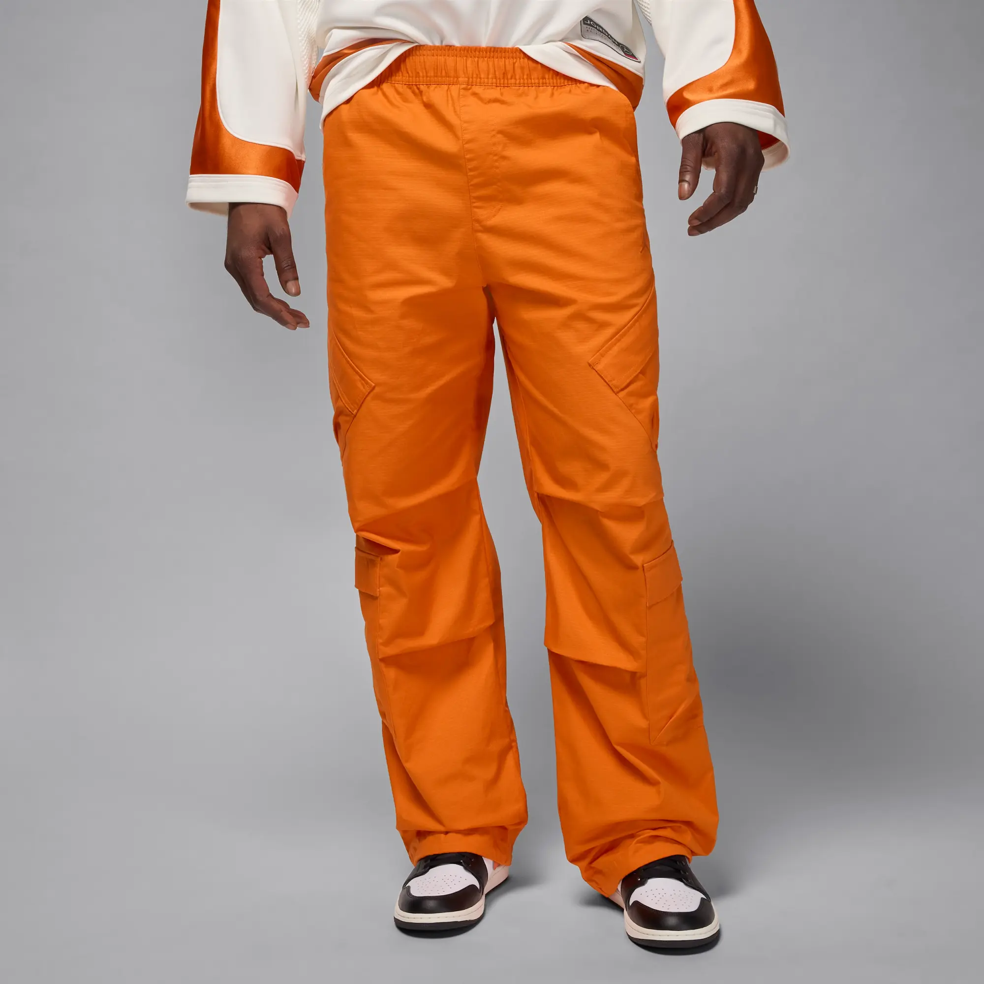 Nike Jordan Flight Men's Utility Trousers - Orange - Cotton/Elastane