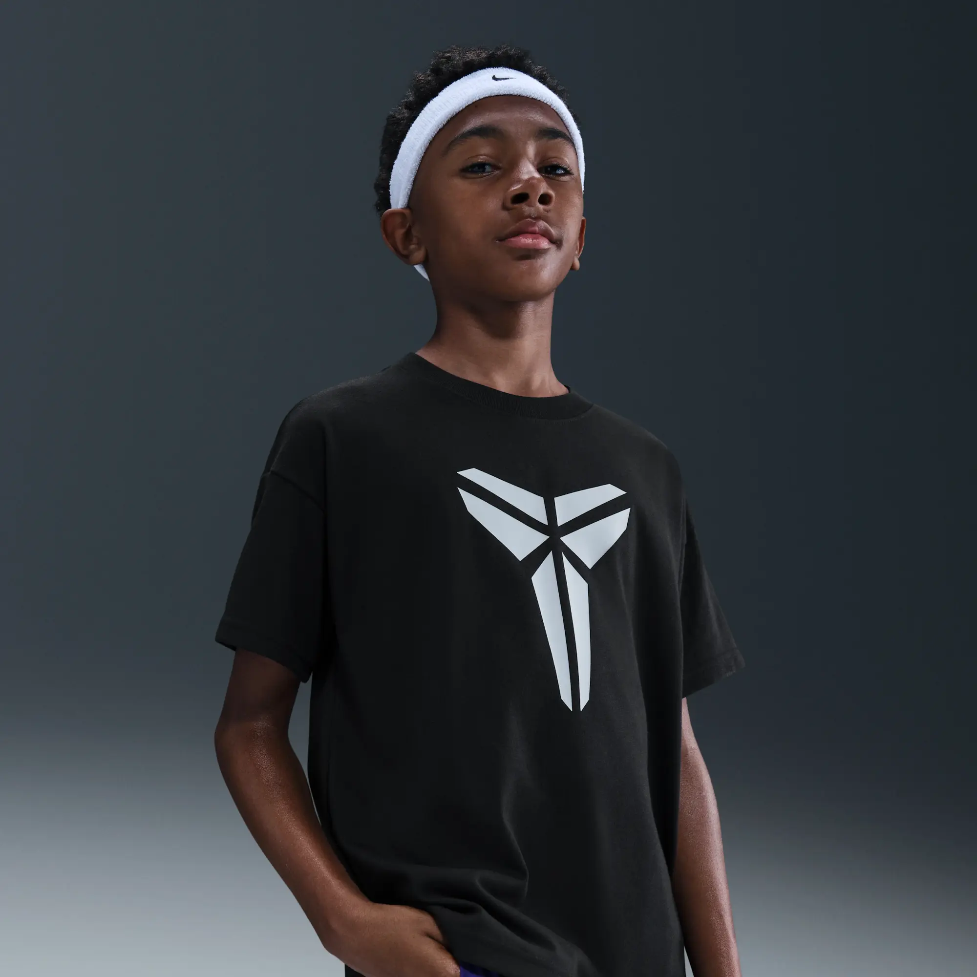 Nike Kobe Older Kids' Dri-FIT Max90 T-Shirt - Black - Polyester/Cotton