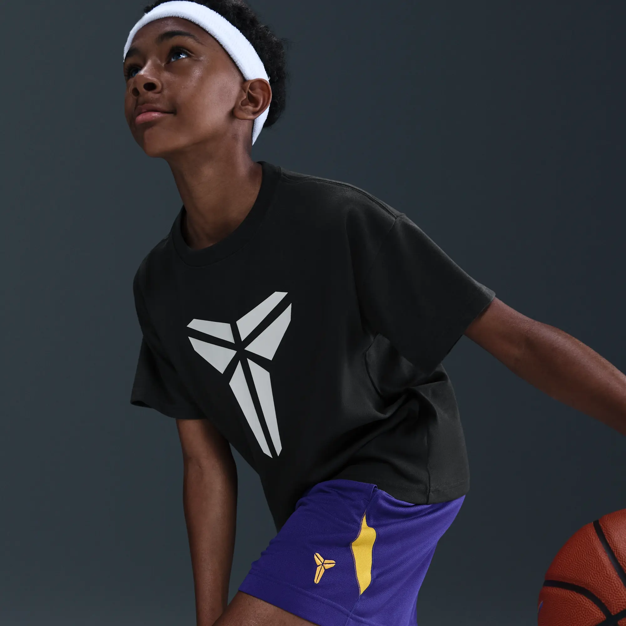 Nike Kobe Older Kids' Dri-FIT Max90 T-Shirt - Black - Polyester/Cotton