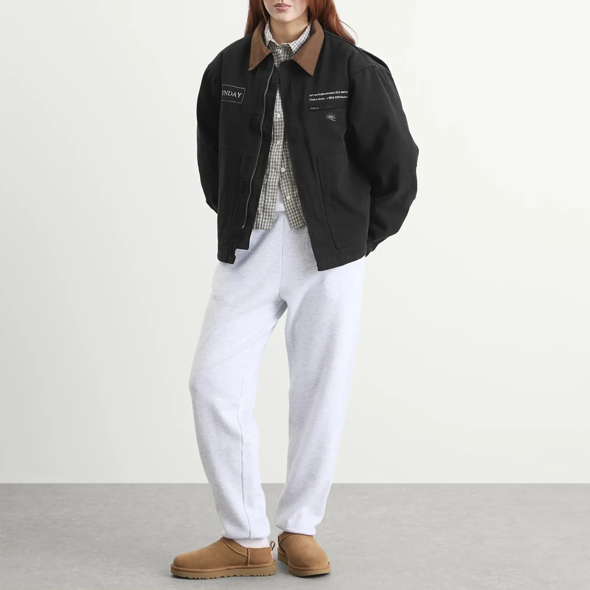 SUNDAYFRUITMARKET Women's Sunday Work Jacket Black