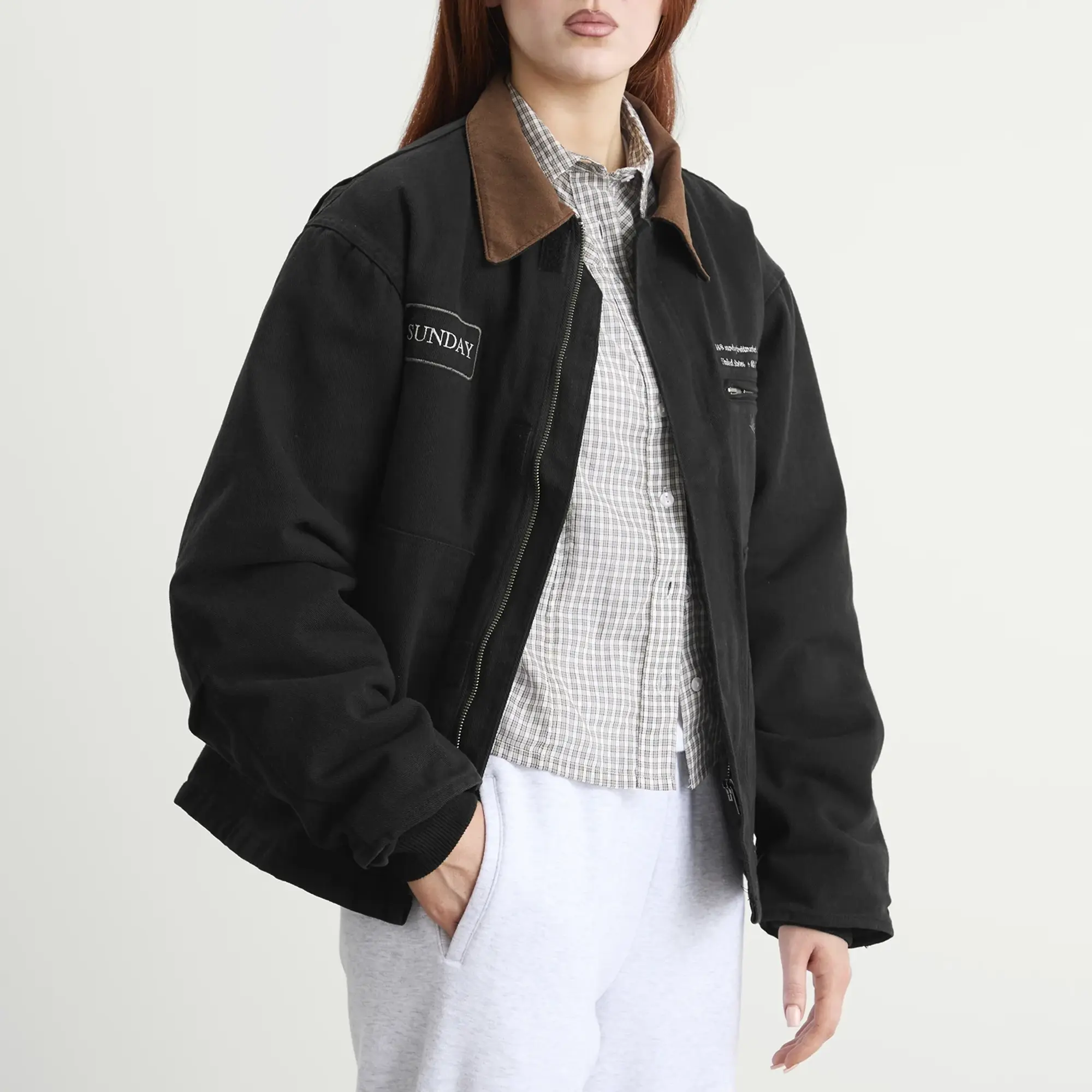 SUNDAYFRUITMARKET Women's Sunday Work Jacket Black