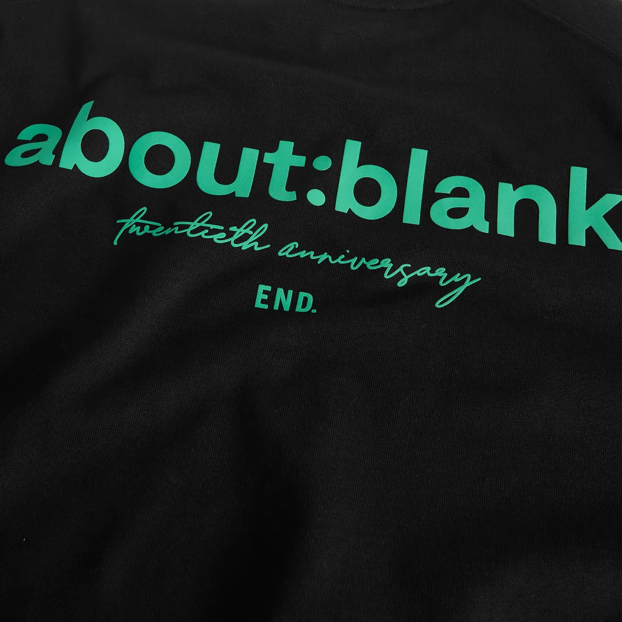 about:blank Men's 20th Anniversary Box T-Shirt - Presented by END. Black/Emerald