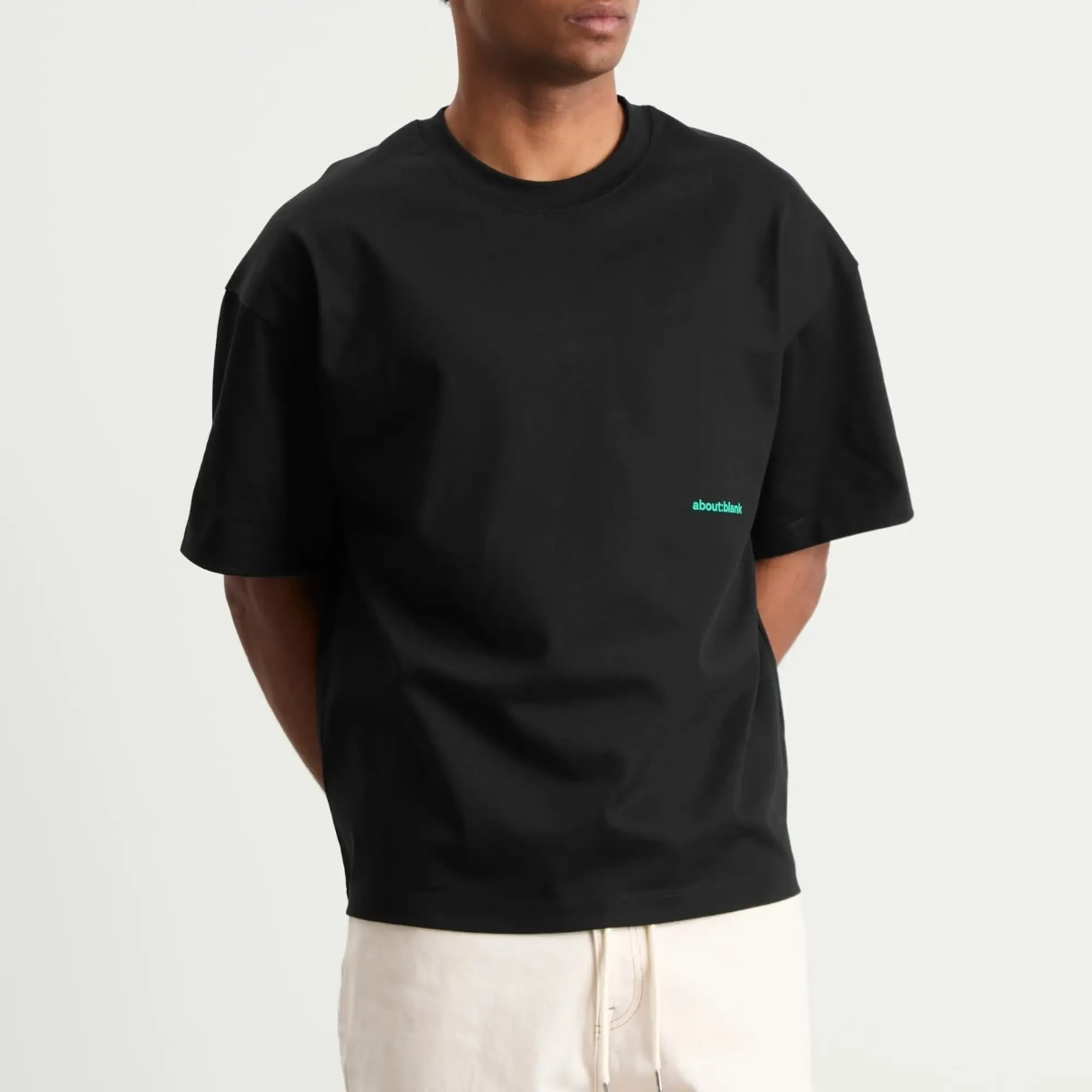 about:blank Men's 20th Anniversary Box T-Shirt - Presented by END. Black/Emerald