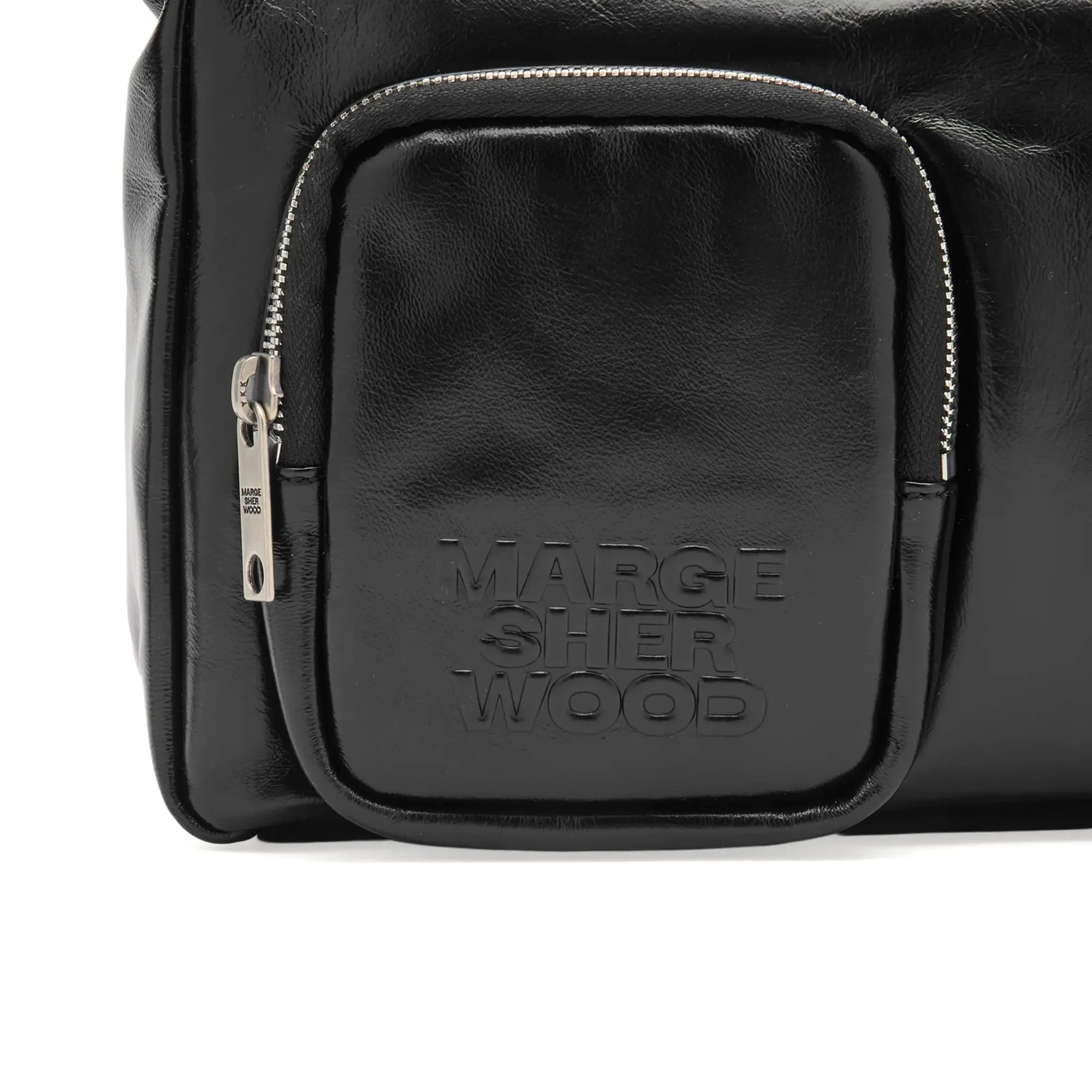 MARGESHERWOOD Women's Outpocket Hobo Bag Black
