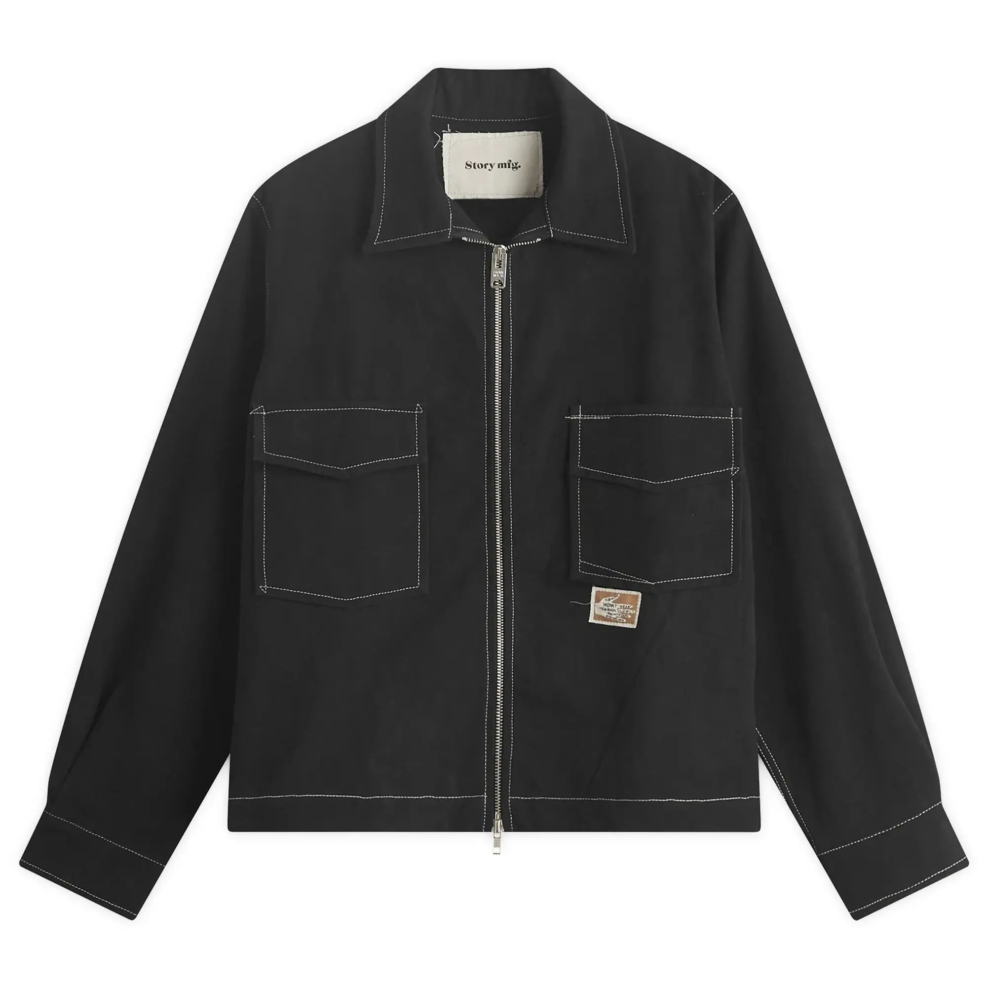 Story mfg. Men's 555 Jacket Black Wonky Wear