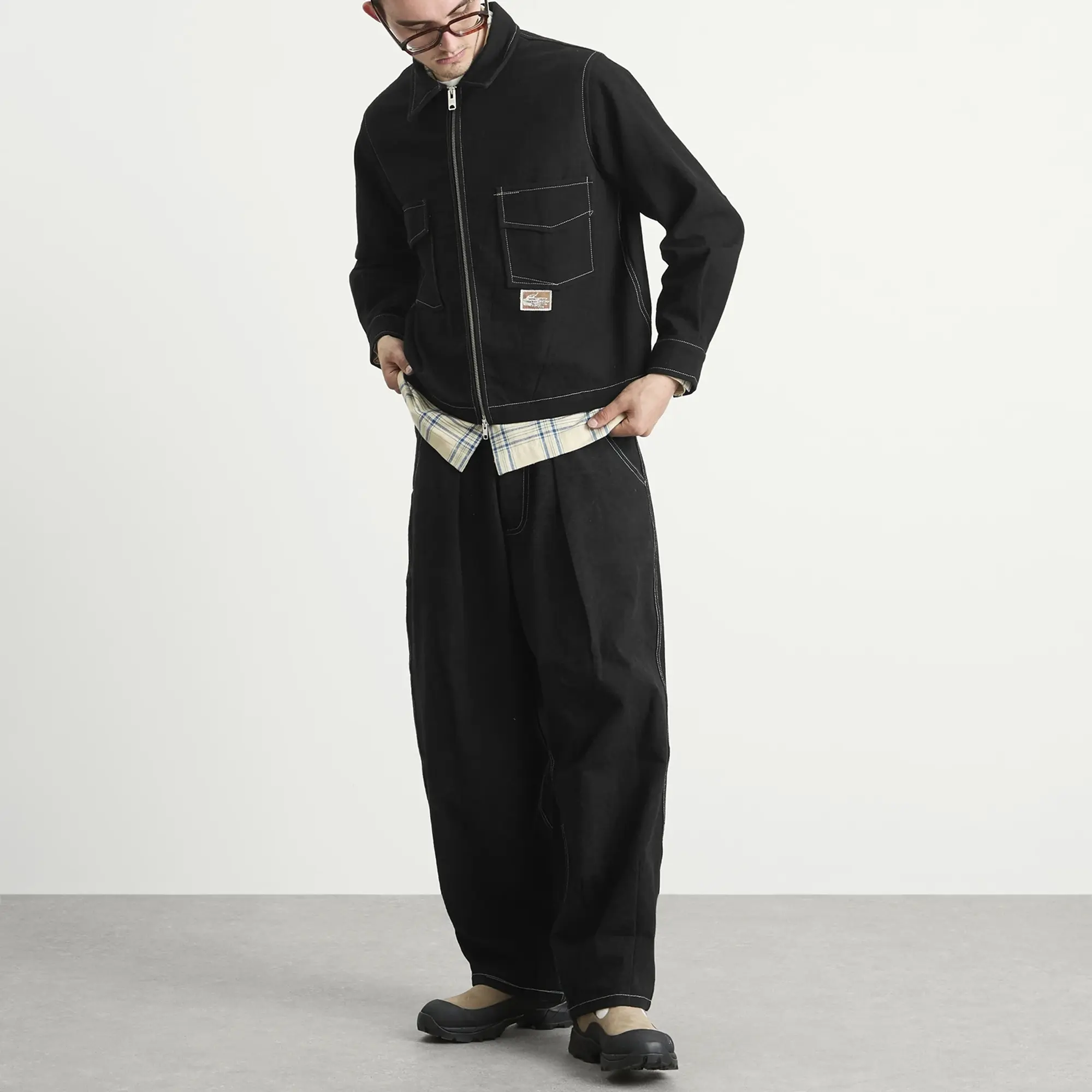 Story mfg. Men's 555 Jacket Black Wonky Wear