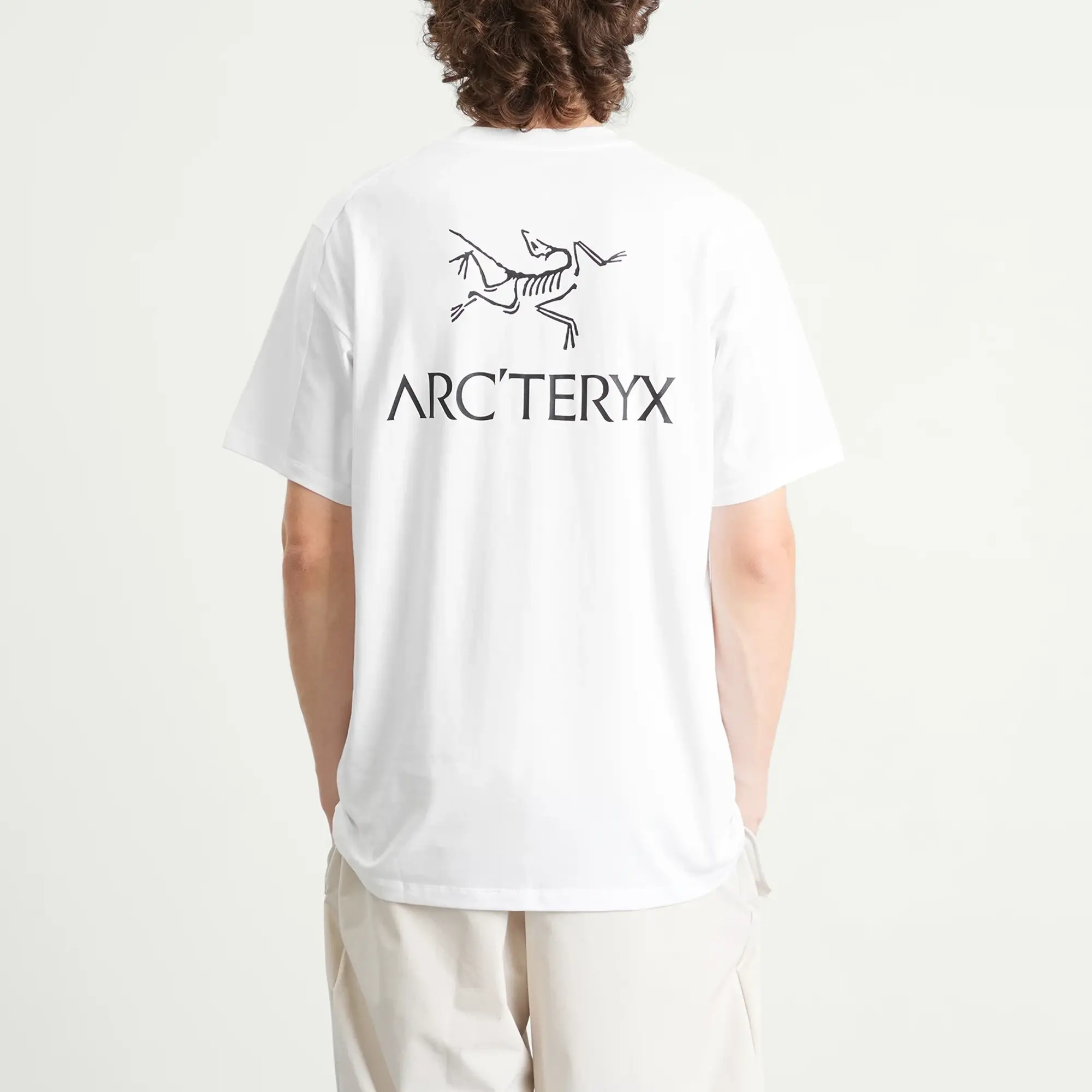Arc'teryx Men's Kragg SL Cotton Bird Word T-Shirt White Light/Black