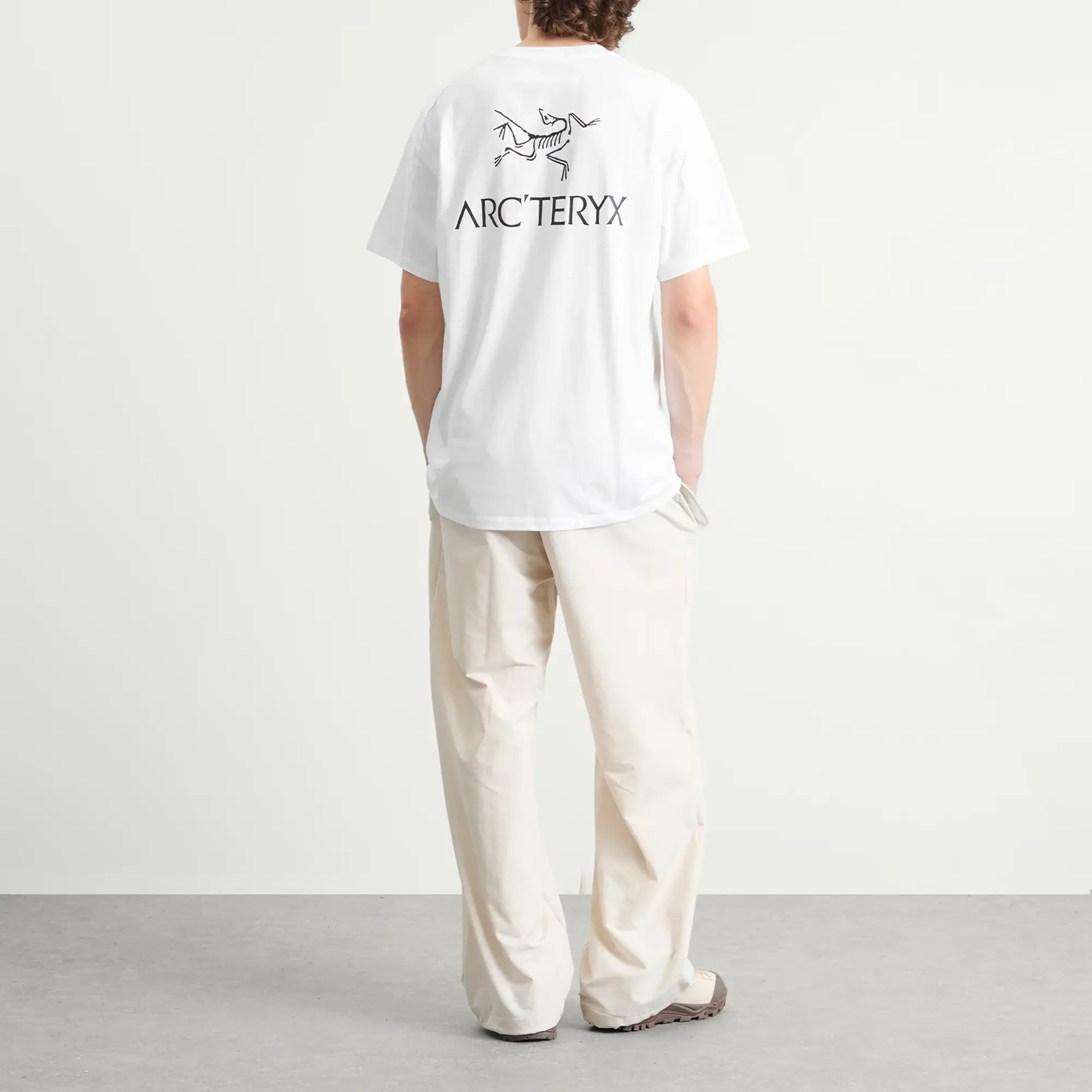 Arc'teryx Men's Kragg SL Cotton Bird Word T-Shirt White Light/Black