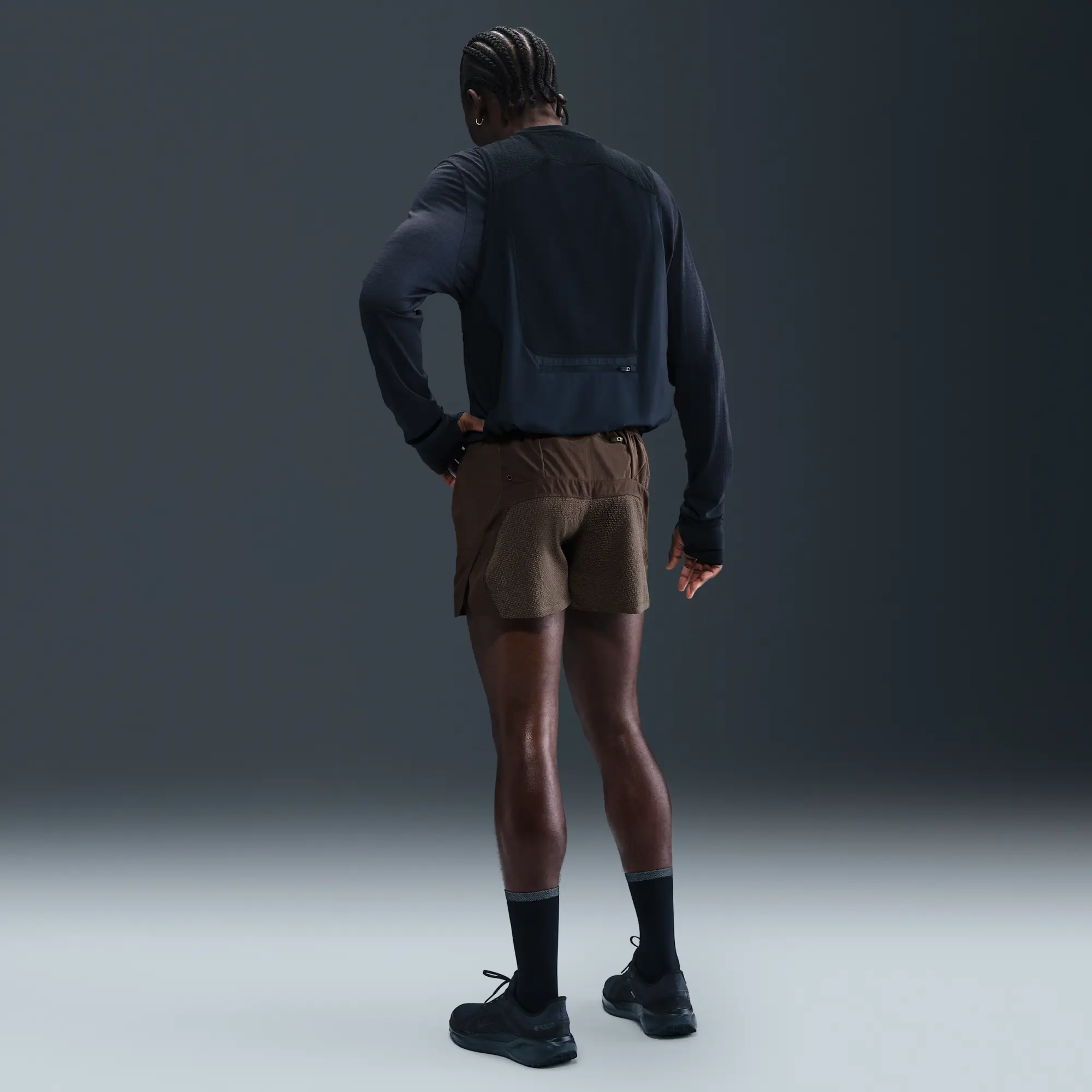 Nike Run Men's Dri-FIT ADV 12.5cm (approx.) Brief-Lined Running Shorts - Brown - Polyester