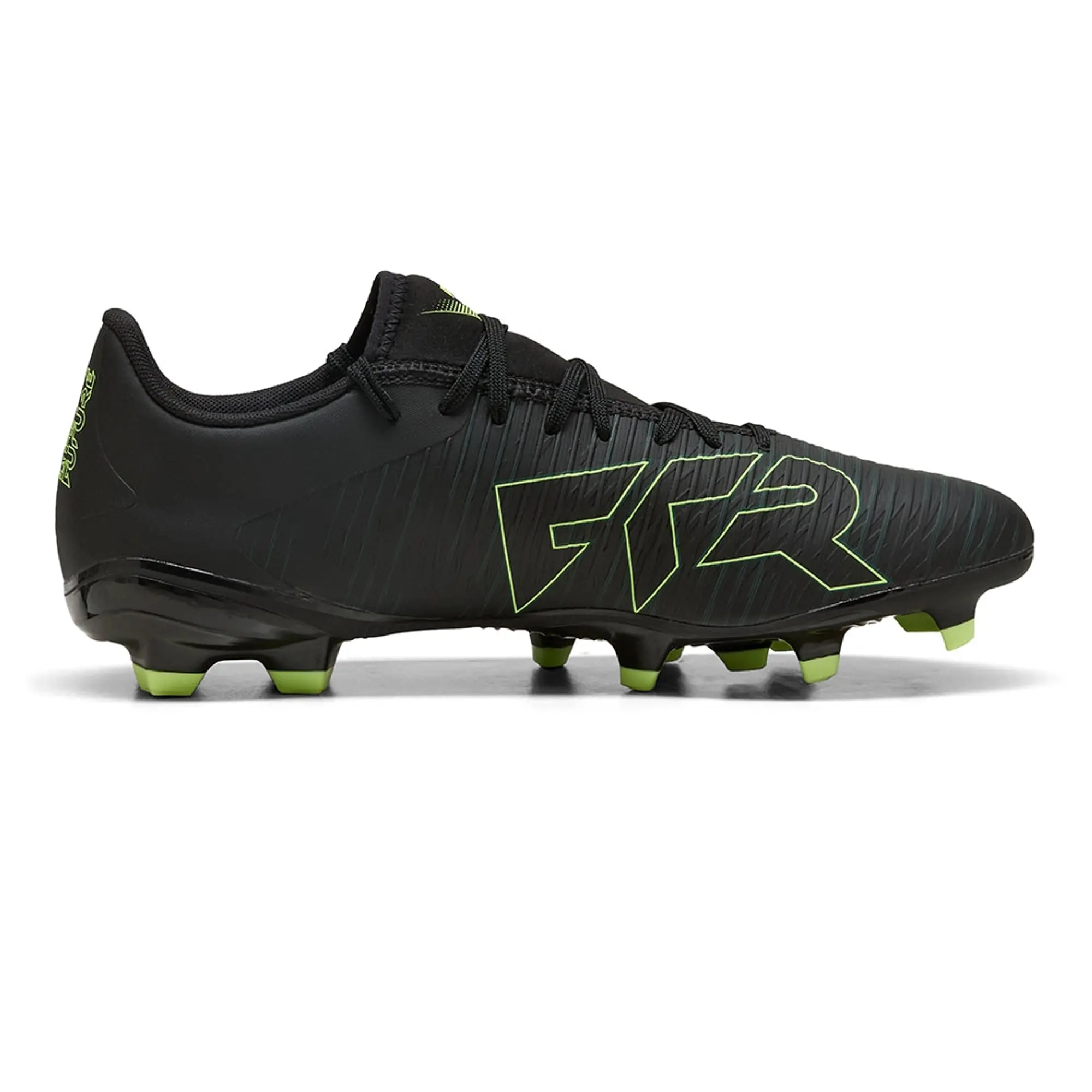 PUMA Future 8 Play FG/AG Football Boots Unisex, Black/Fizzy Light/Green Terrain