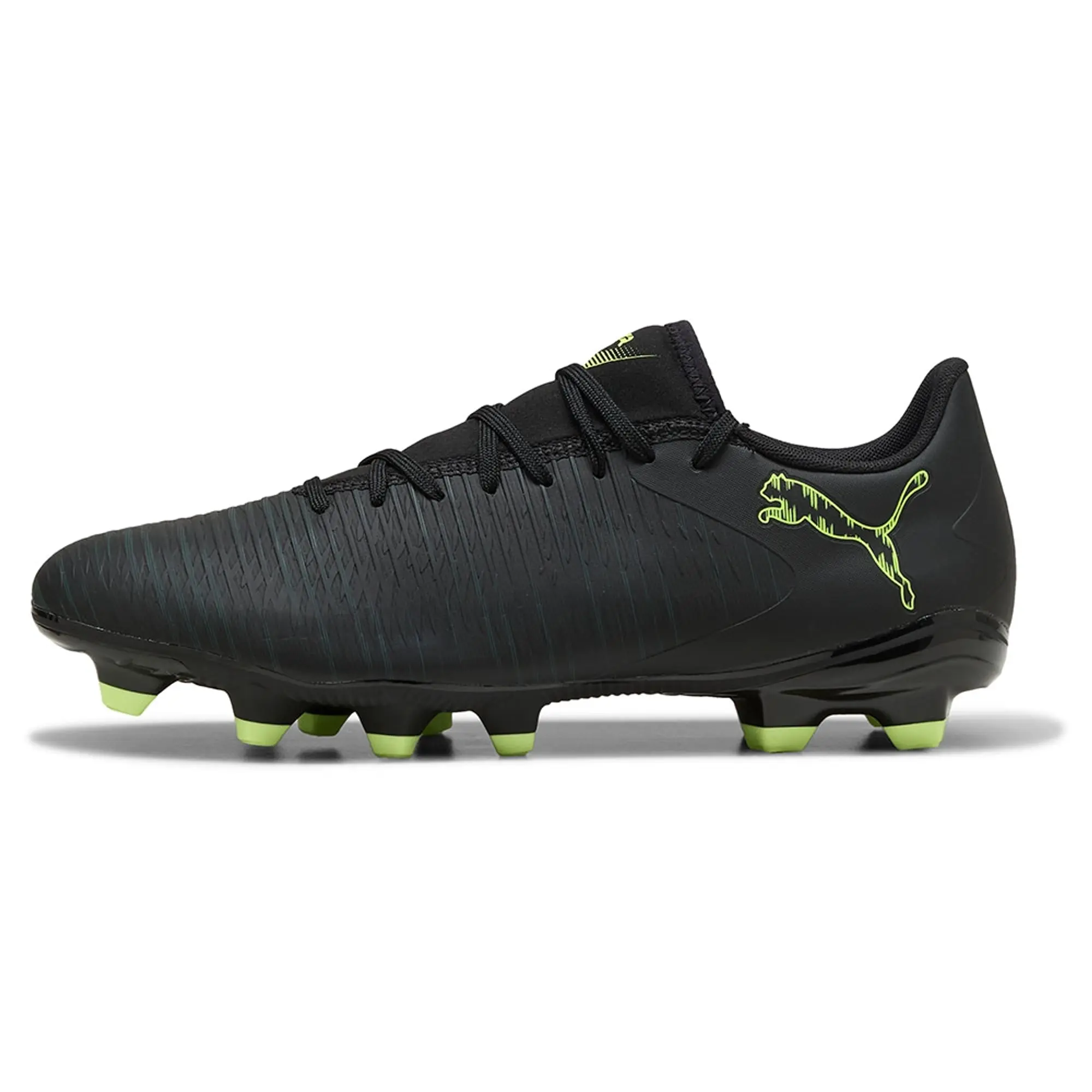PUMA Future 8 Play FG/AG Football Boots Unisex, Black/Fizzy Light/Green Terrain