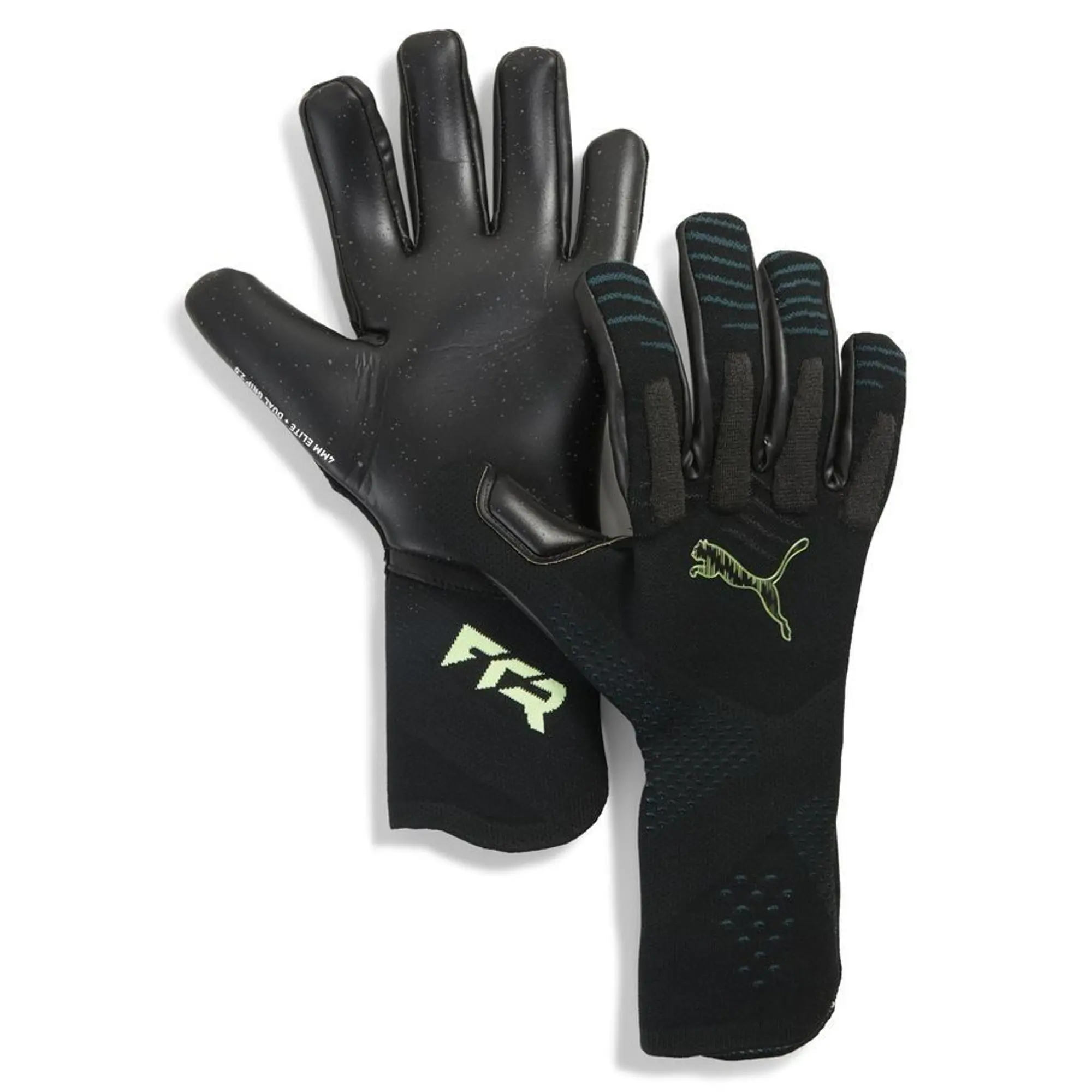 PUMA Future Ultimate Nc Football Goalkeeper Gloves, Black/Green Terrain/Fizzy Light, size 10