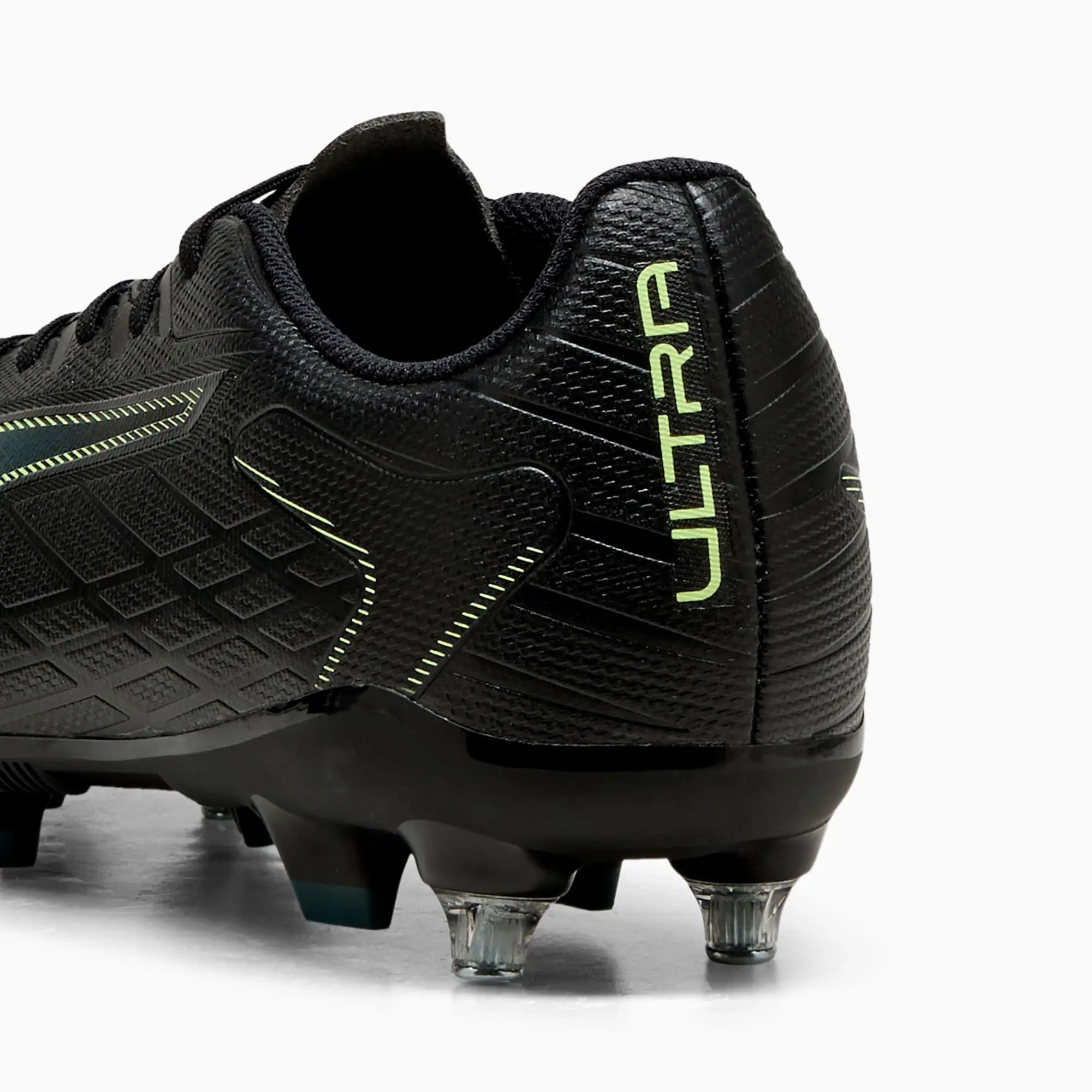 PUMA Ultra 6 Play MxSG Football Boots Unisex, Black/Fizzy Light/Green Terrain, size 10