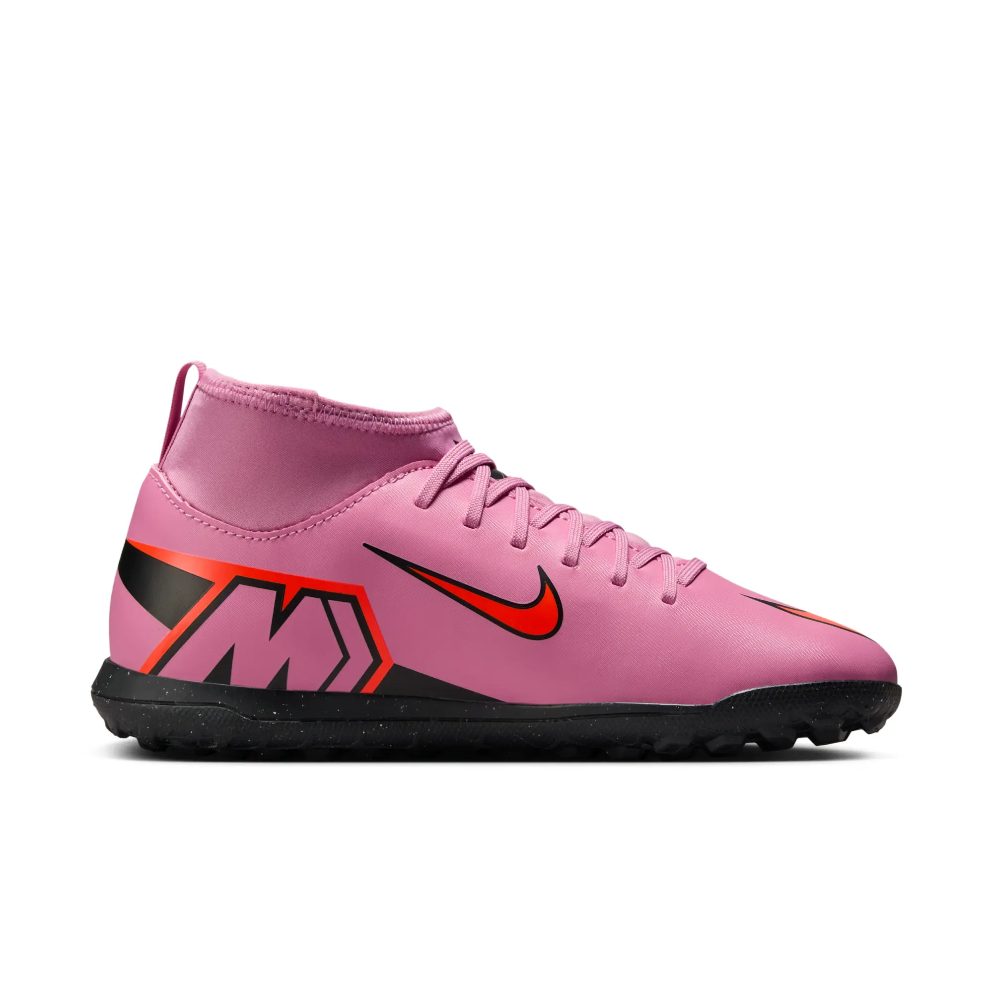 Nike Jr. Mercurial Superfly 10 Club Younger/Older Kids' Turf High-Top Football Shoes - Pink