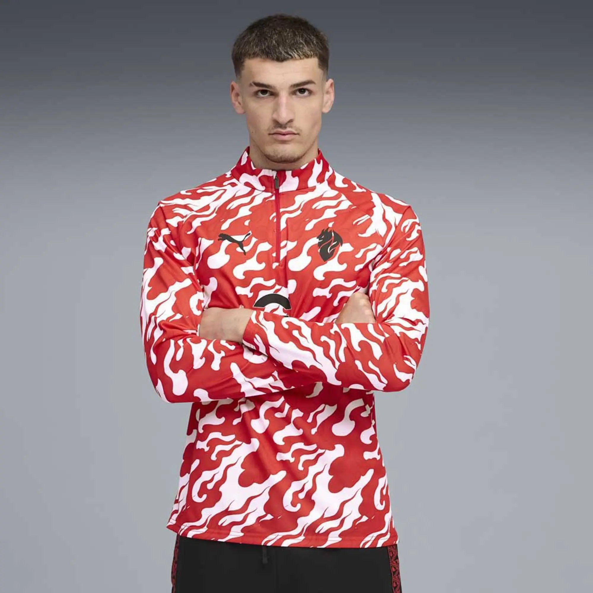 Puma Ac Milan 25/26 Pre Match Half Zip Sweatshirt