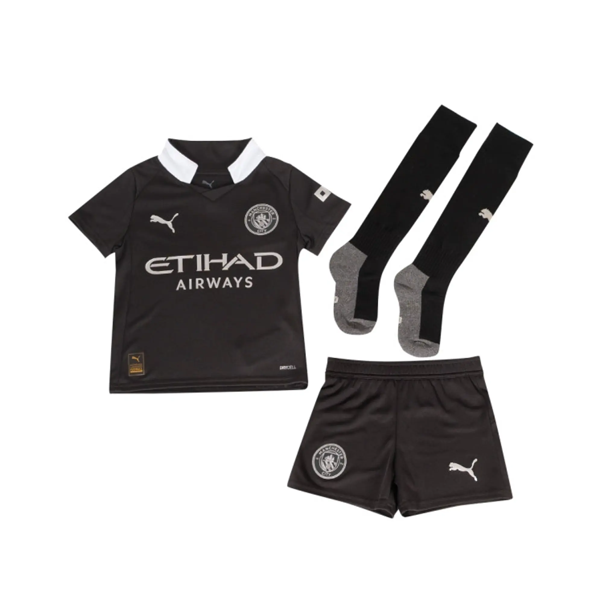 PUMA Manchester City 25/26 Away Minikit Kids, Black, size 1-2 Youth