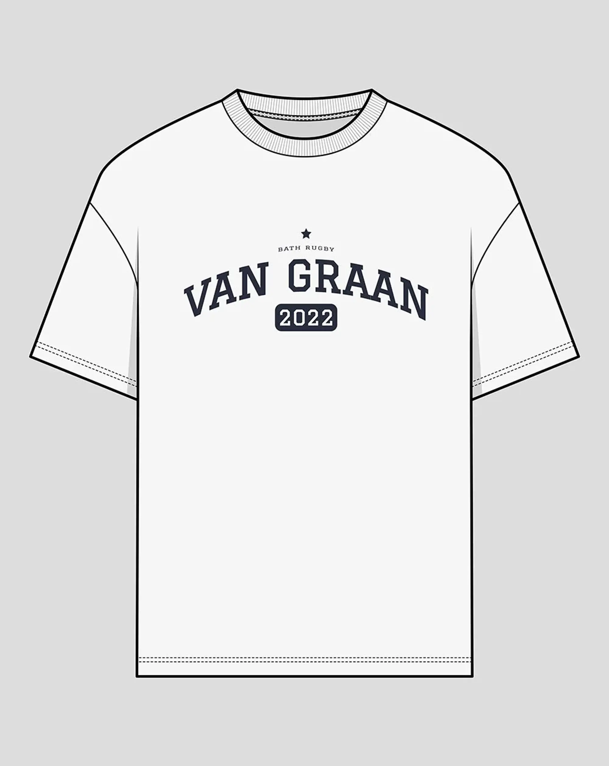Castore Bath Rubgy Van Graan Tee - White