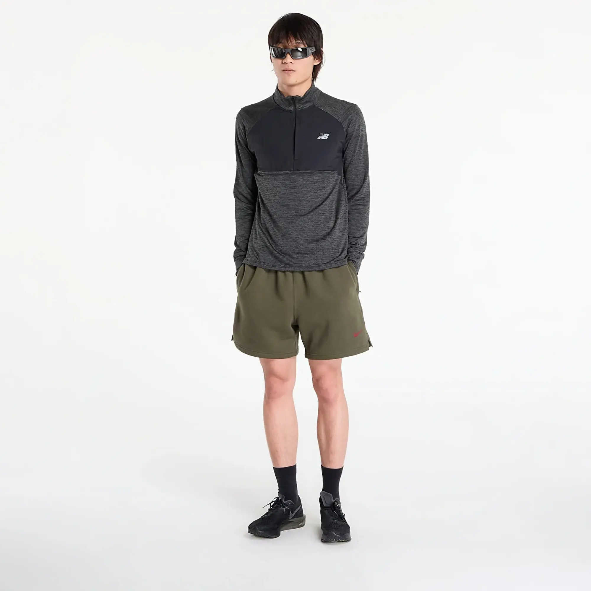Sweatshirt New Balance Athletics Heat Grid 1/2 Zip Black L