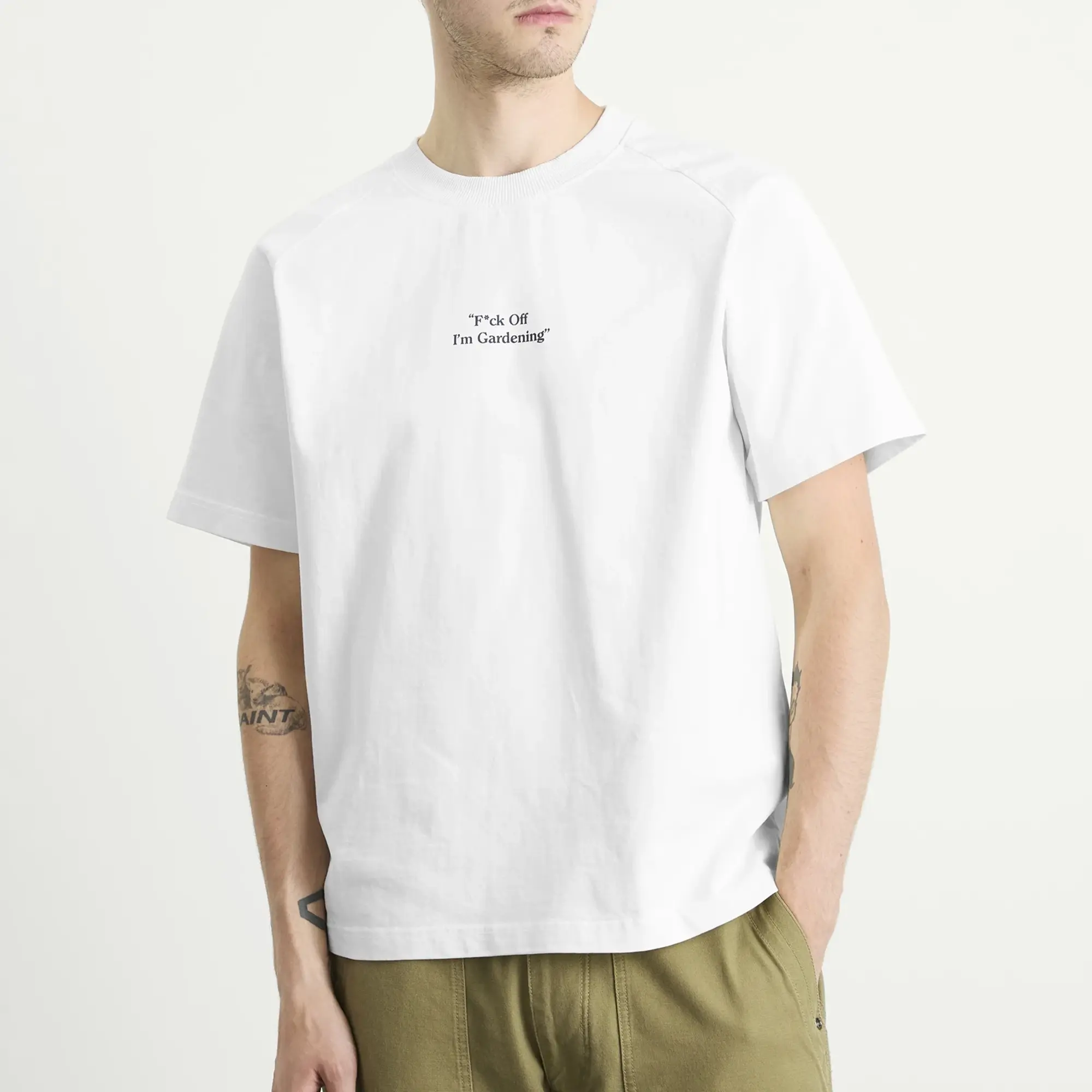 Bram's Fruit Men's F*Ck Off Raglan T-Shirt White
