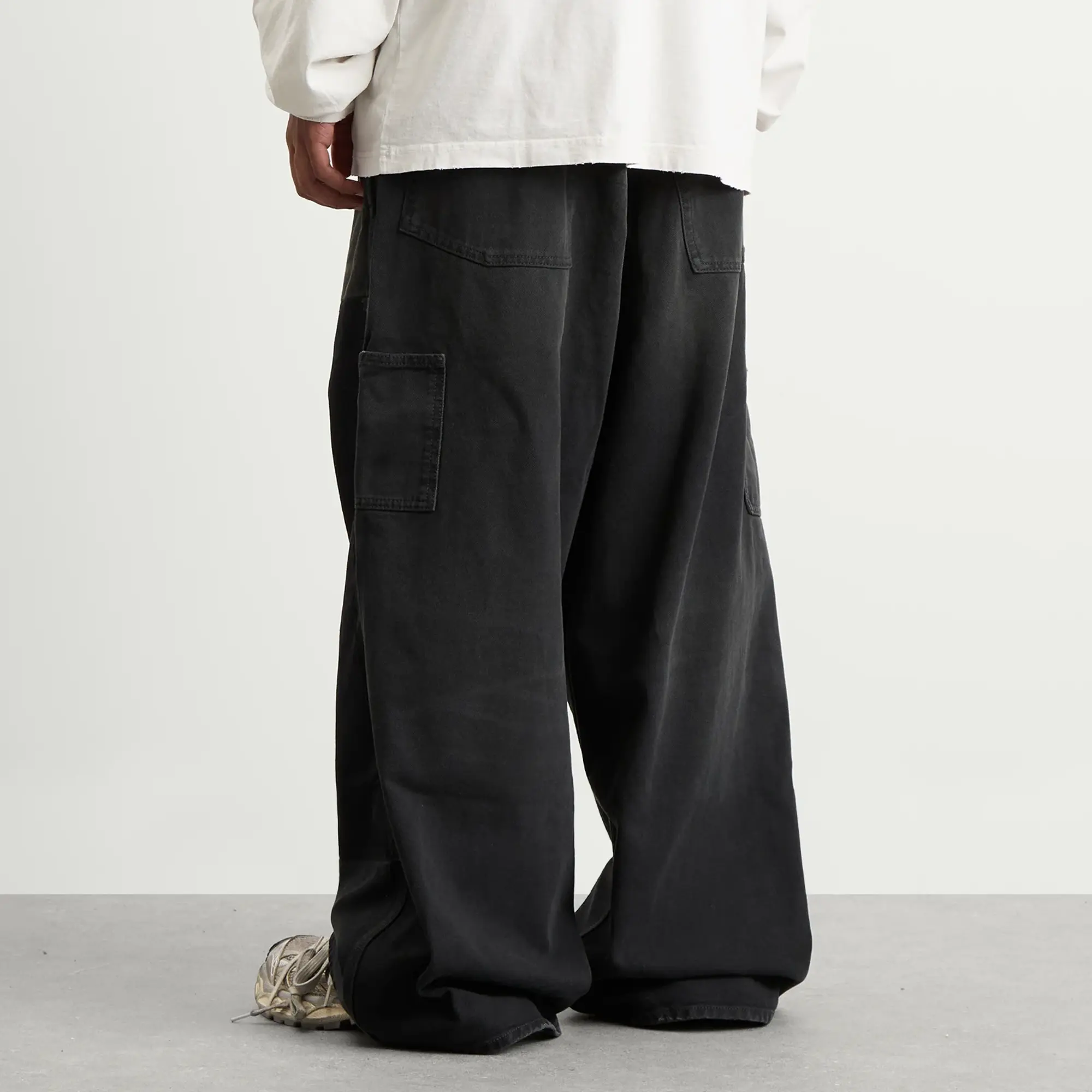 Balenciaga Men's Grunge Ripped Off Baggy Black/Green/Red