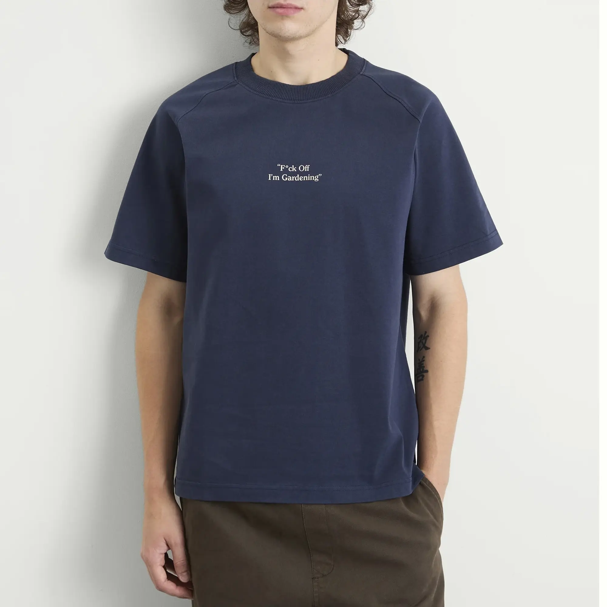 Bram's Fruit Men's F*Ck Off Raglan T-Shirt Solid Midnight Blue