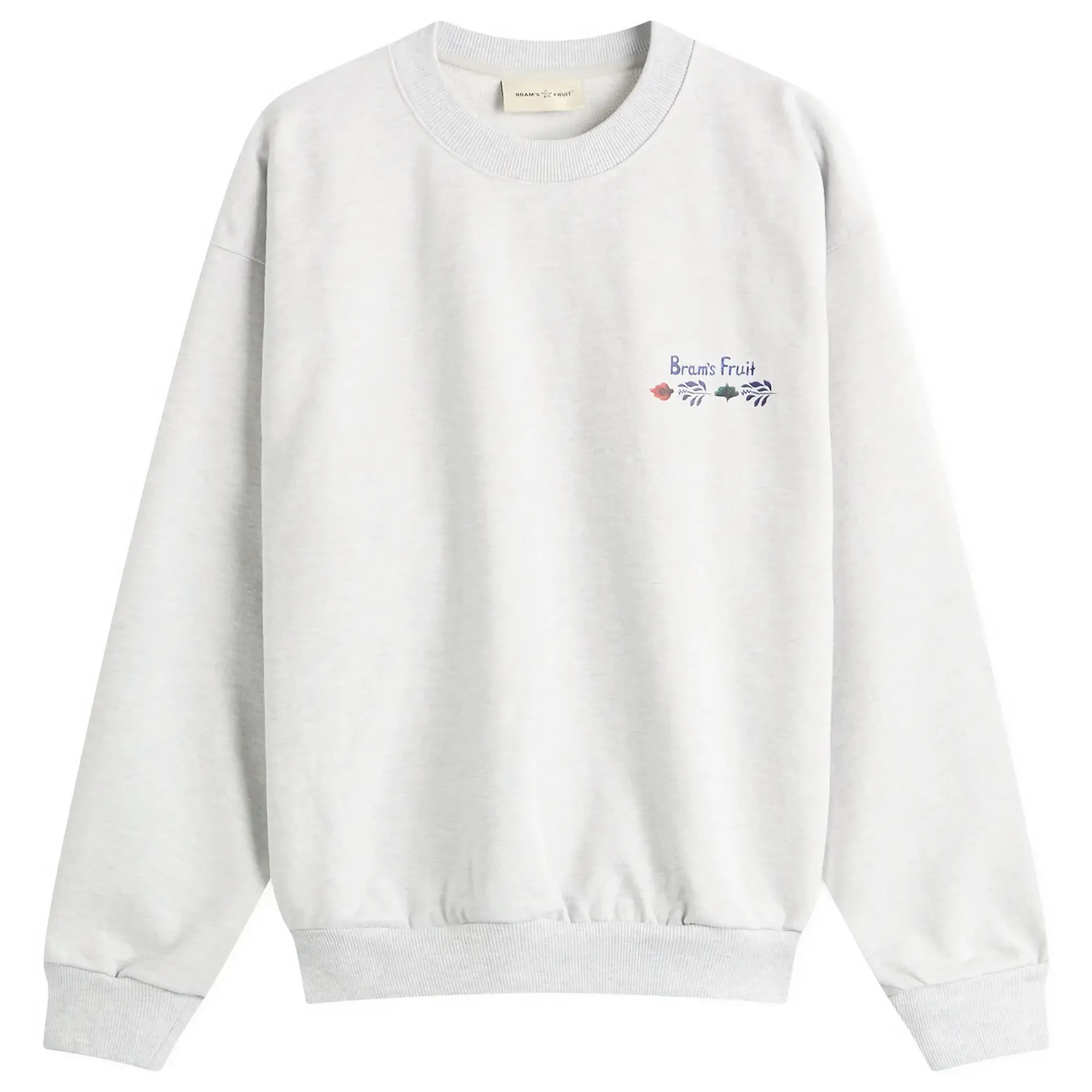 Bram's Fruit Men's Flora Crewneck Sweatshirt Grey Melange