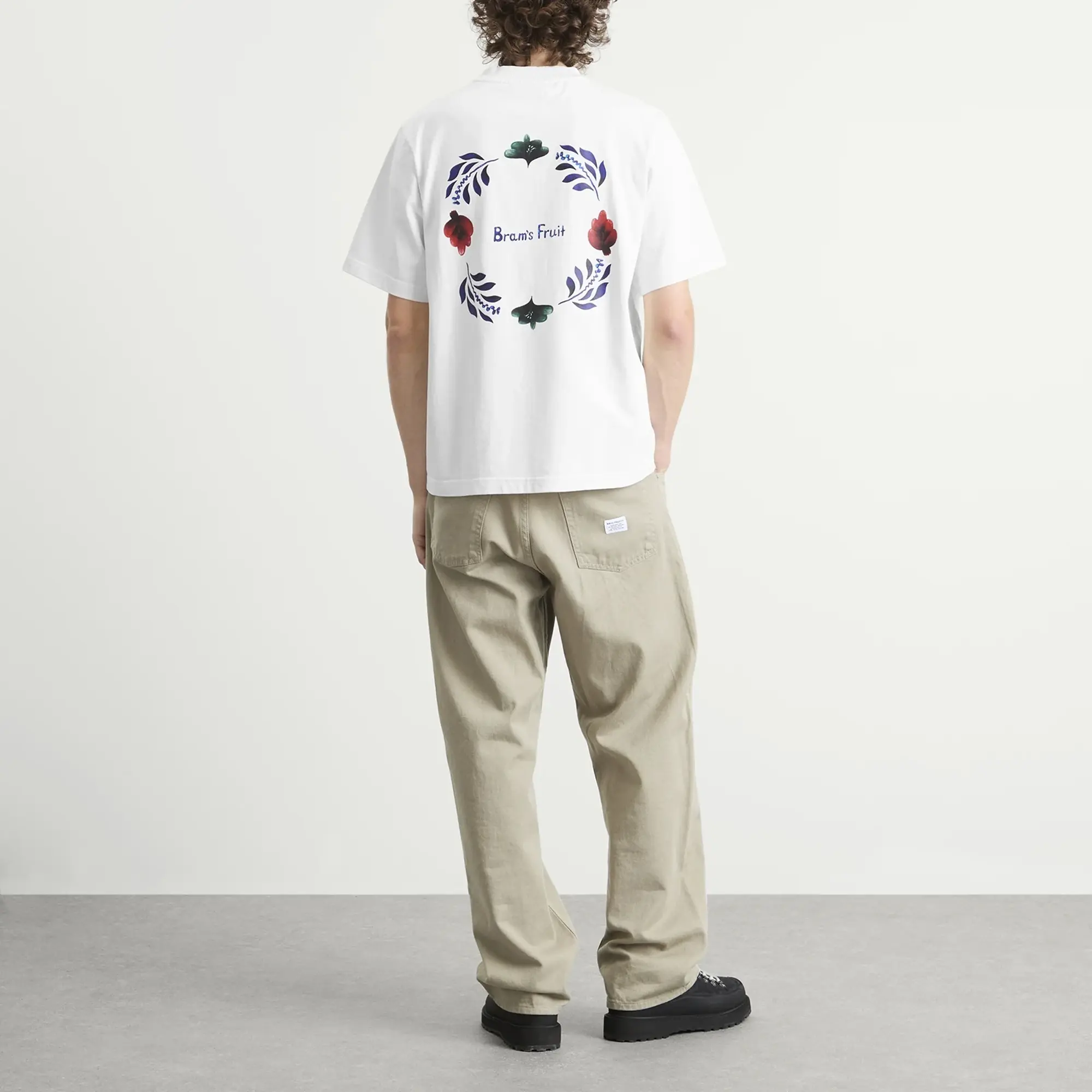 Bram's Fruit Men's Flora T-Shirt Solid White
