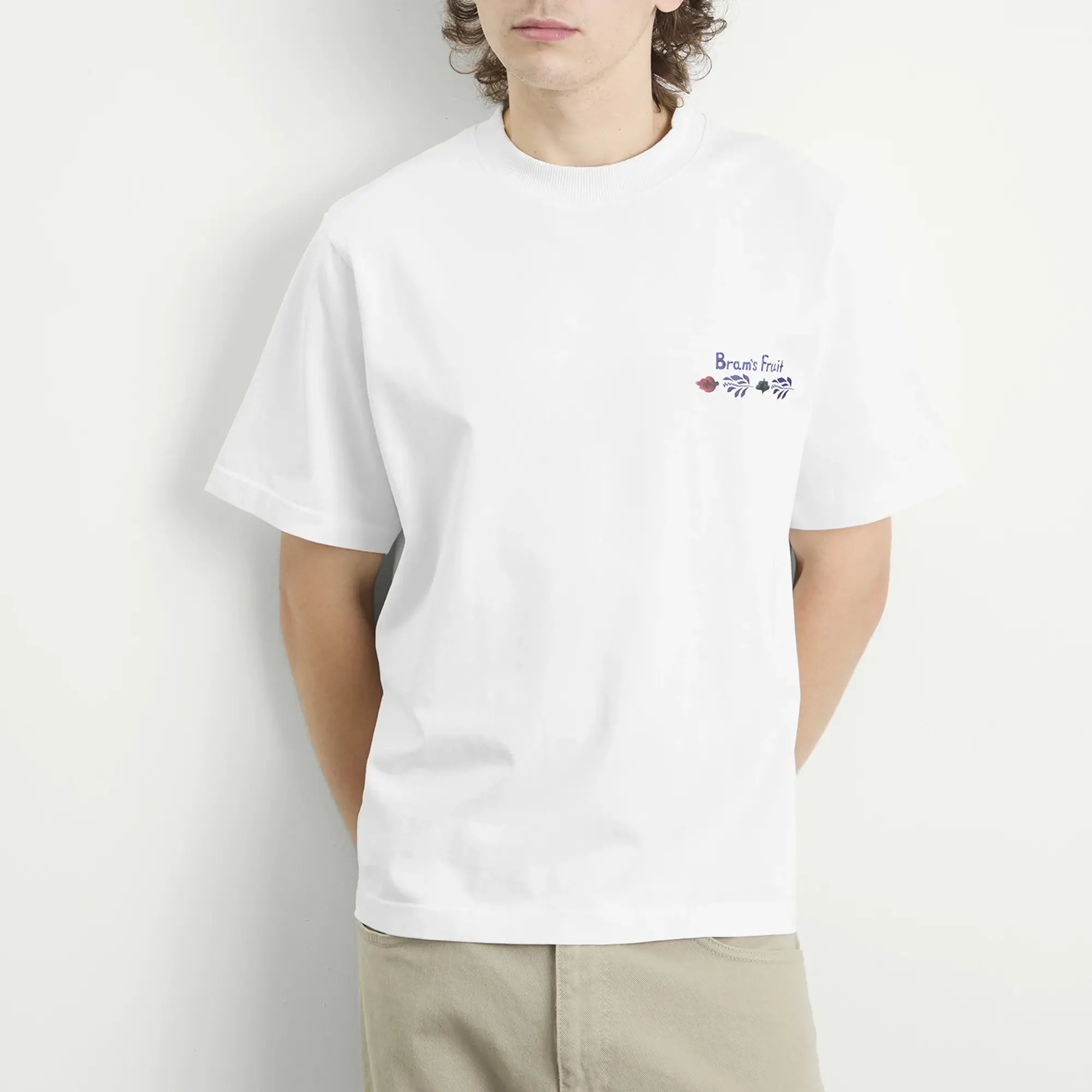 Bram's Fruit Men's Flora T-Shirt Solid White