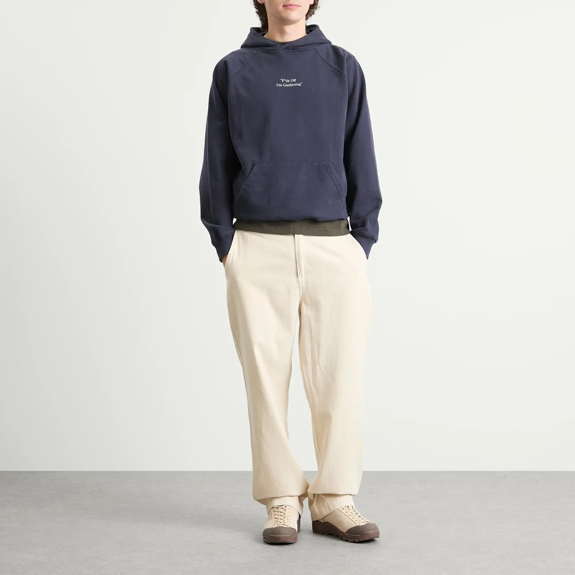 Bram's Fruit Men's F*Ck Off Raglan Hoodie Solid Midnight Blue