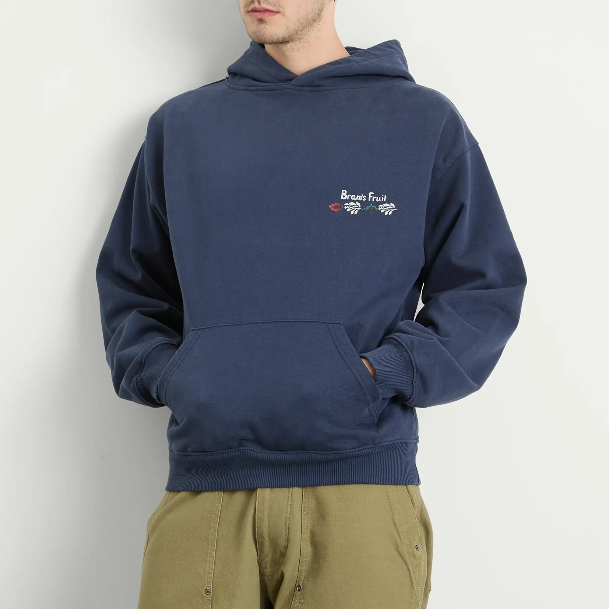 Bram's Fruit Men's Flora Hoodie Washed Navy