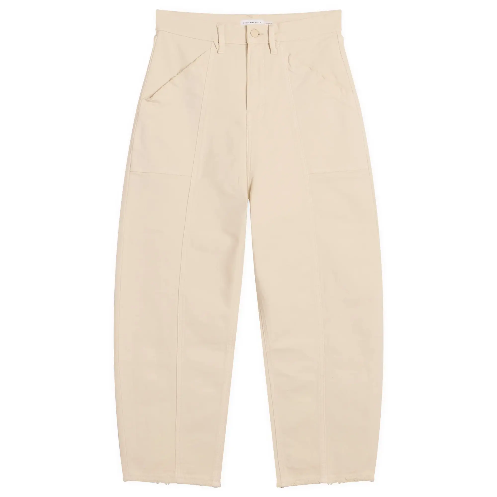 Good American Women's Canvas Cropped Barrel Pants