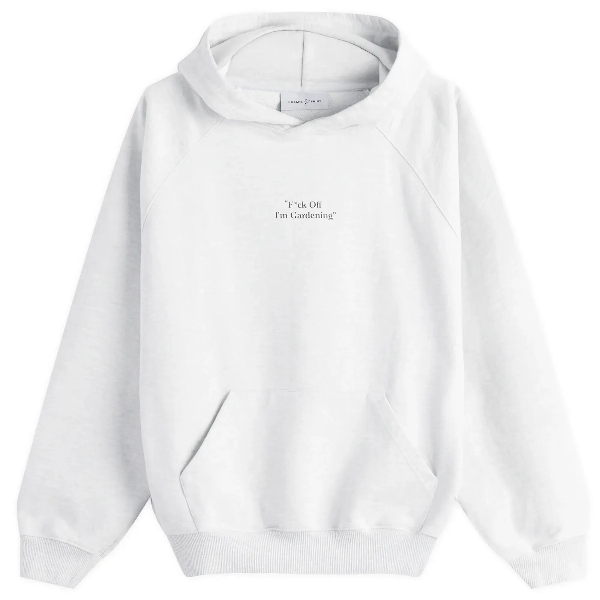 Bram's Fruit Men's F*Ck Off Raglan Hoodie Grey Melange
