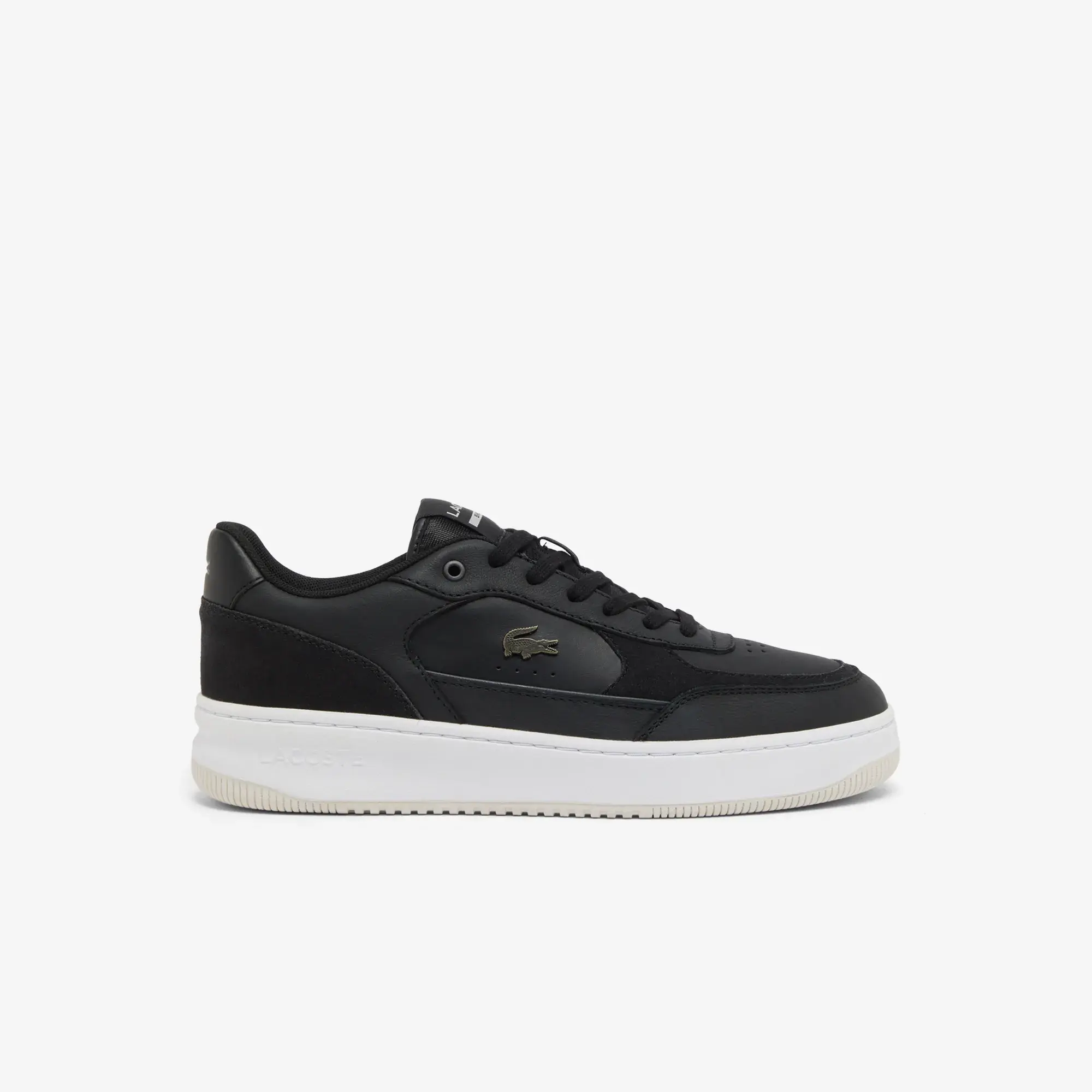 Lacoste Men's L001 Ace Leather Sneakers - Black & White