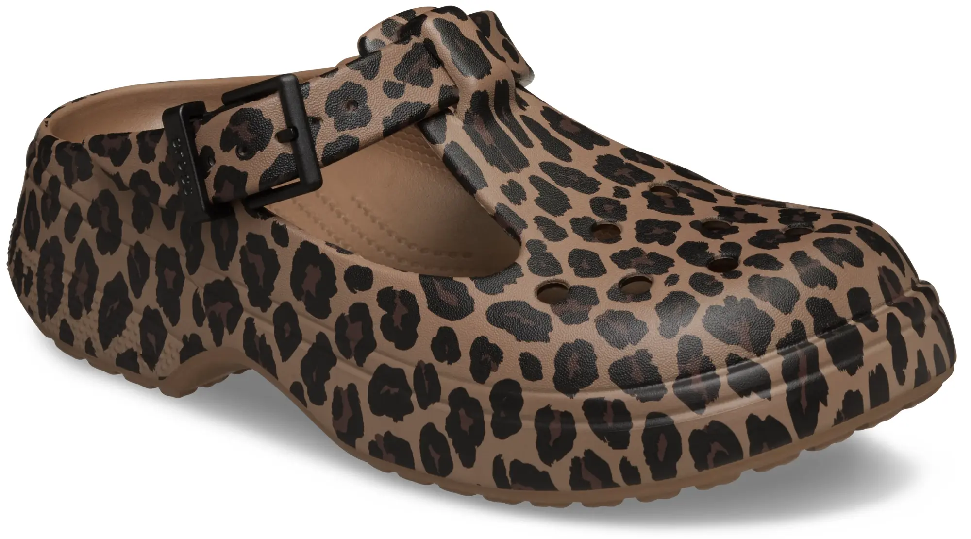 Crocs | Unisex | Classic Mary Jane Animal | Clogs | Sepia / Leopard | W4/M3