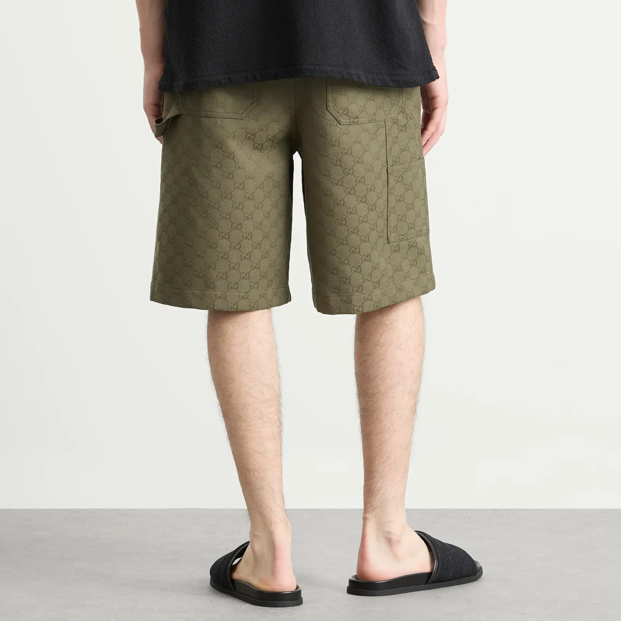 Gucci Men's GG Canvas Cargo Short Green