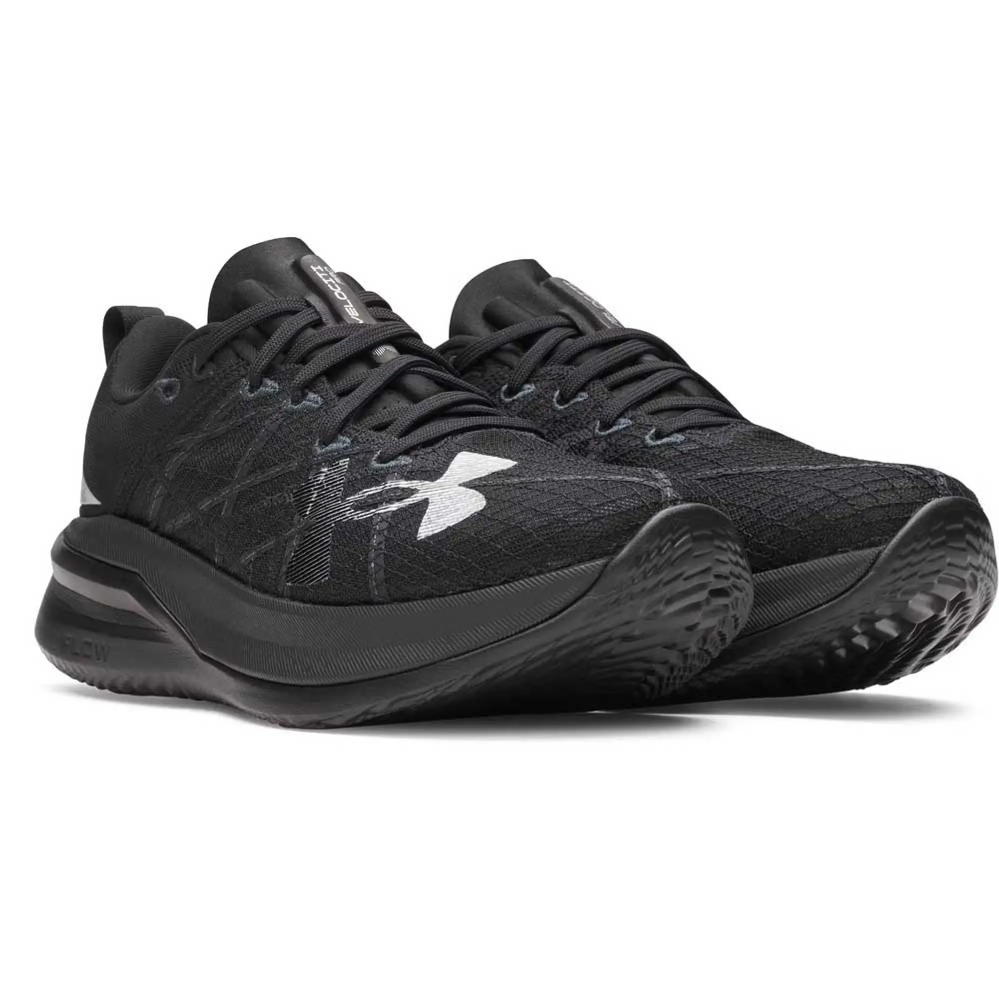 Under Armour  Velociti Pro Unisex Running Shoes Black / Black / Metallic Silver 9.5