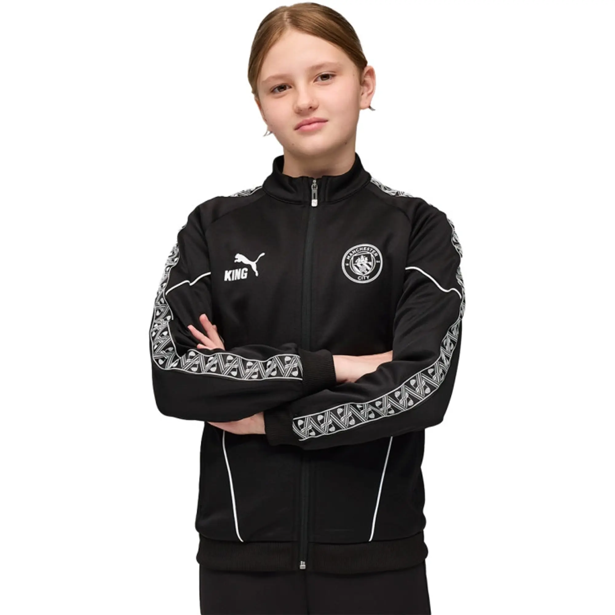 PUMA Manchester City King Anthem Jacket Youth, Black