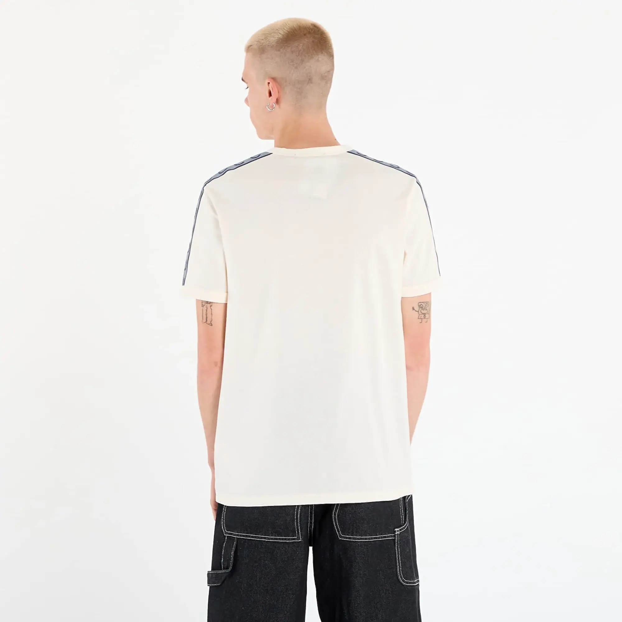 T-Shirt Fred Perry Contrast Tape Ringer T-Shirt Unisex Ecru/ Navy M