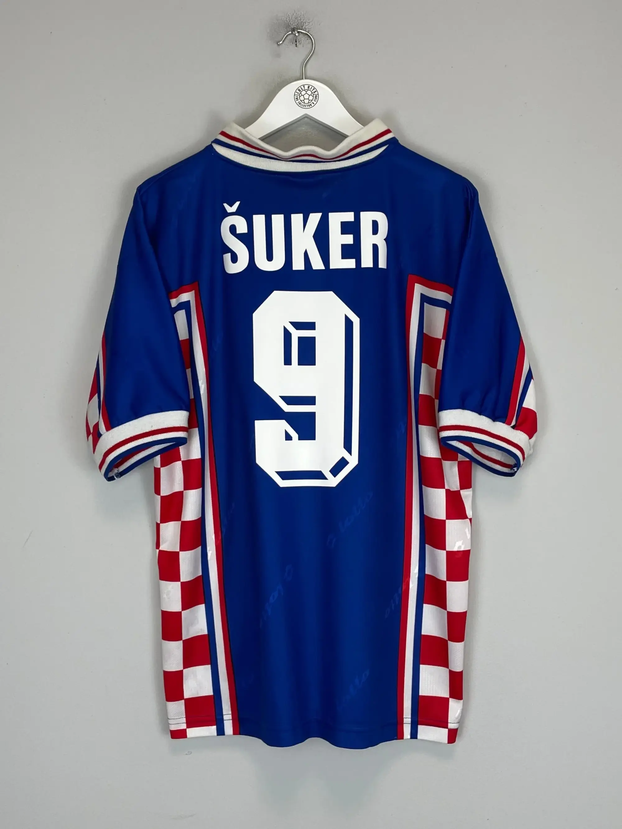 1998/01 CROATIA SUKER #9 AWAY SHIRT (L) LOTTO | Cult Kits
