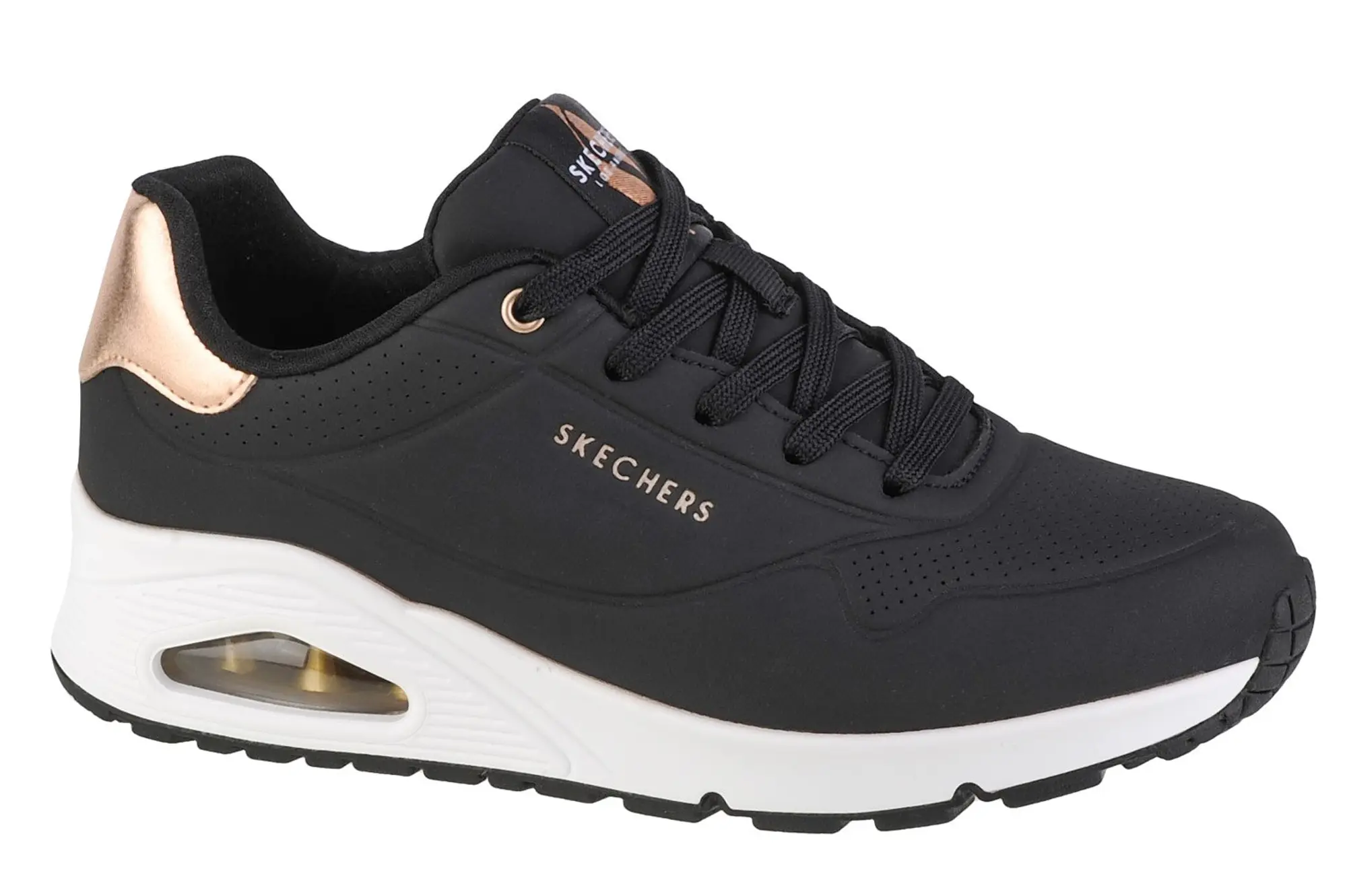Skechers Women's Uno - Golden Air Wedge in Black