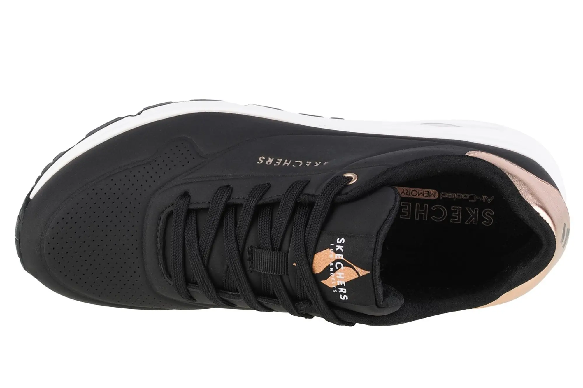 Skechers Women's Uno - Golden Air Wedge in Black