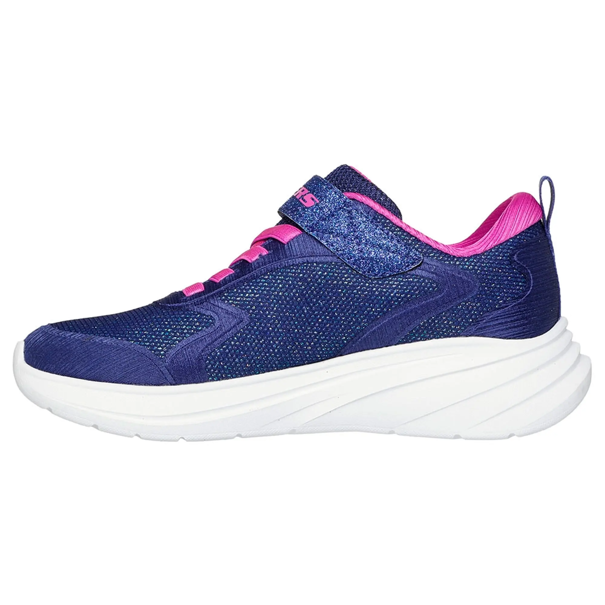 Skechers Girls Wave 92 Sneaker in Navy Blue