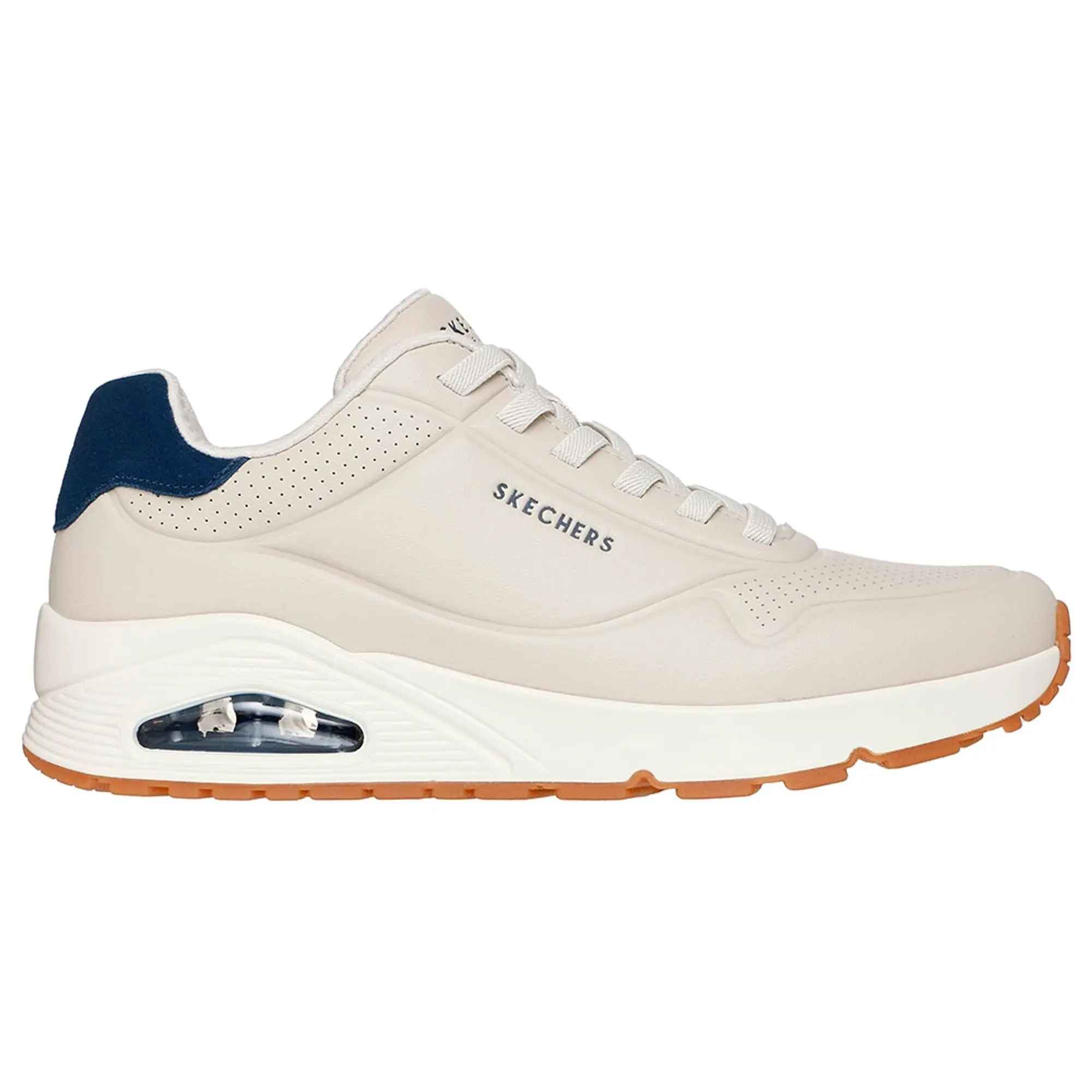Skechers Men's Uno - Tailored Air Sneaker in Natural/Blue