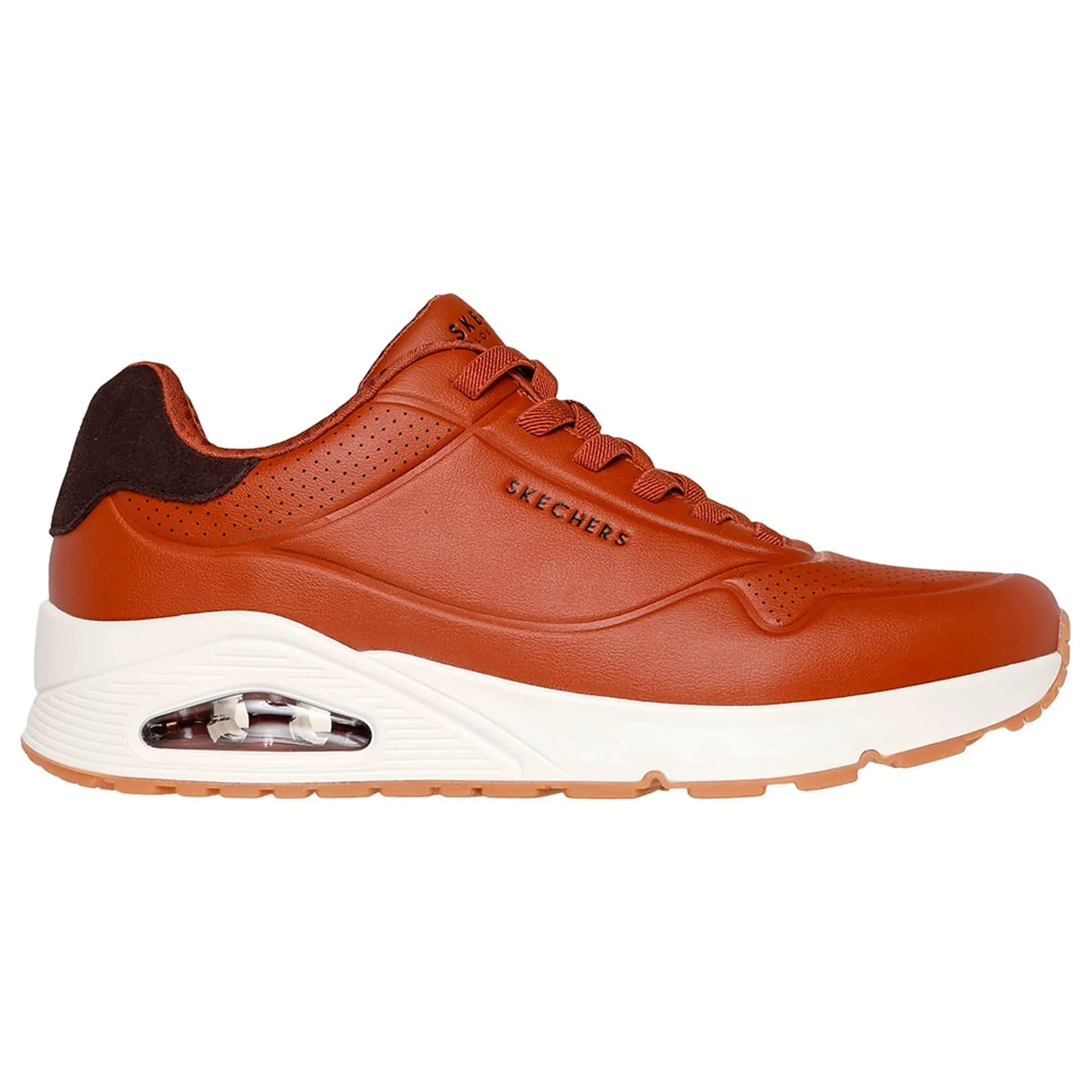 Skechers Men's Uno - Tailored Air Sneaker in Cognac
