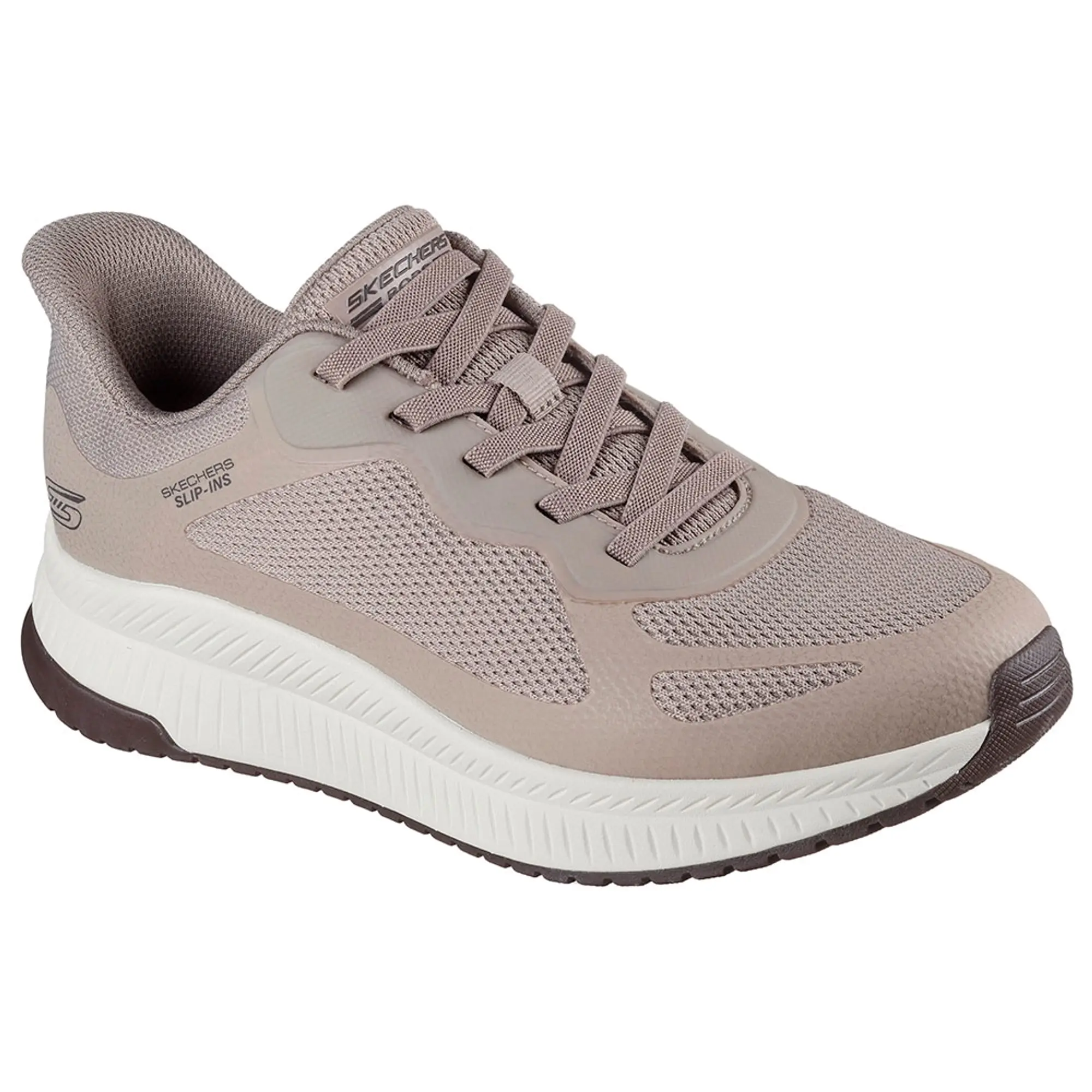 Skechers Men's Slip-ins: BOBS Sport Squad Chaos 4 Sneaker in Dark Taupe